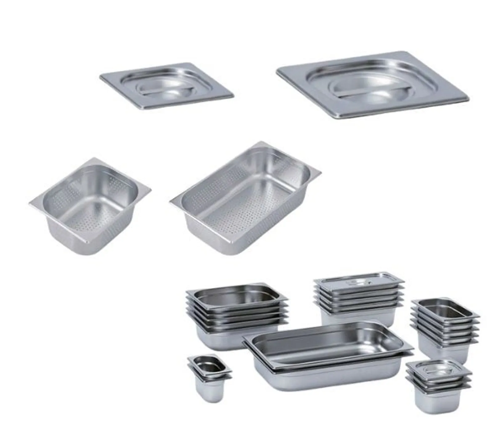 Steel GN Pans & Lids