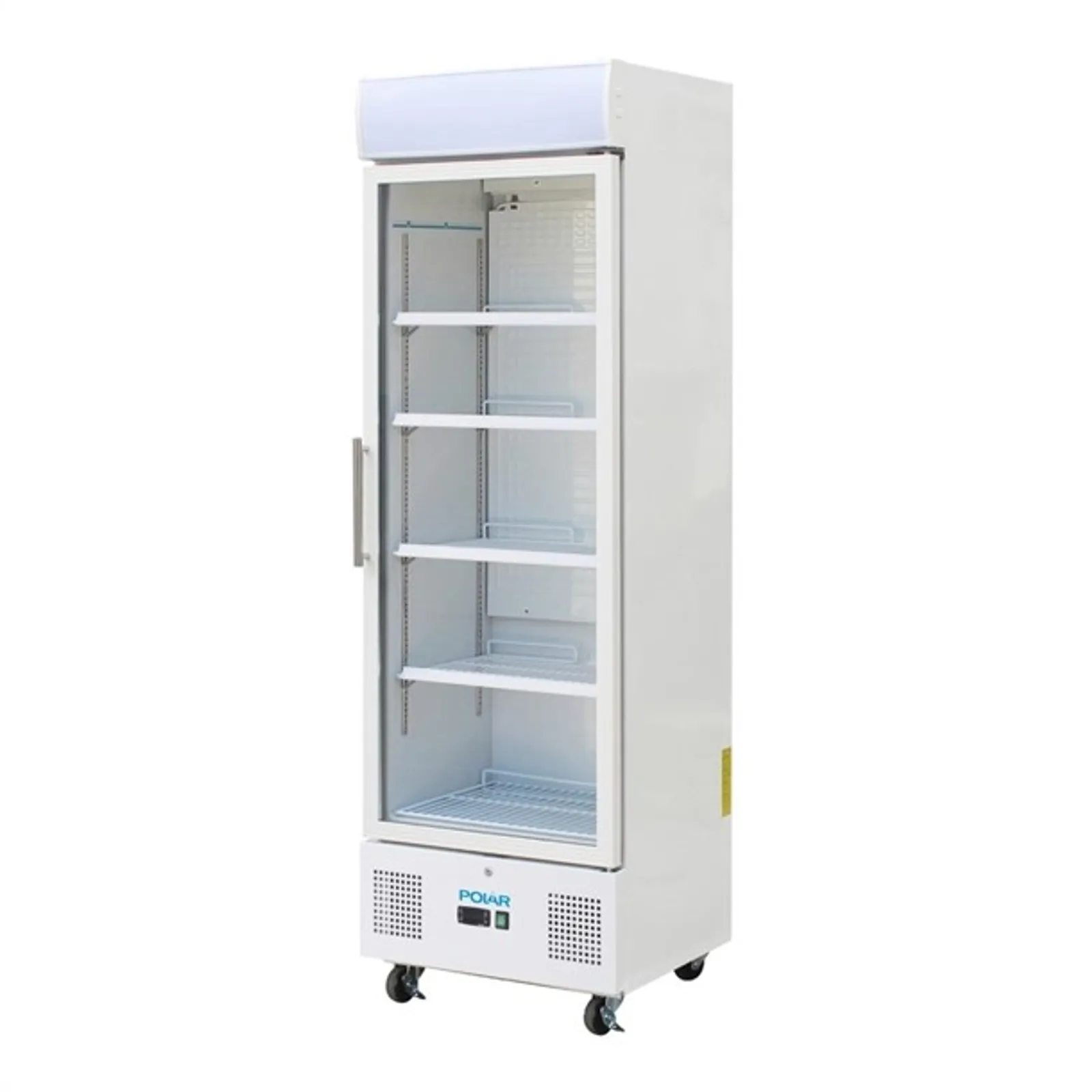 POLAR DM076-A G-Series Upright Display Fridge White 336Ltr