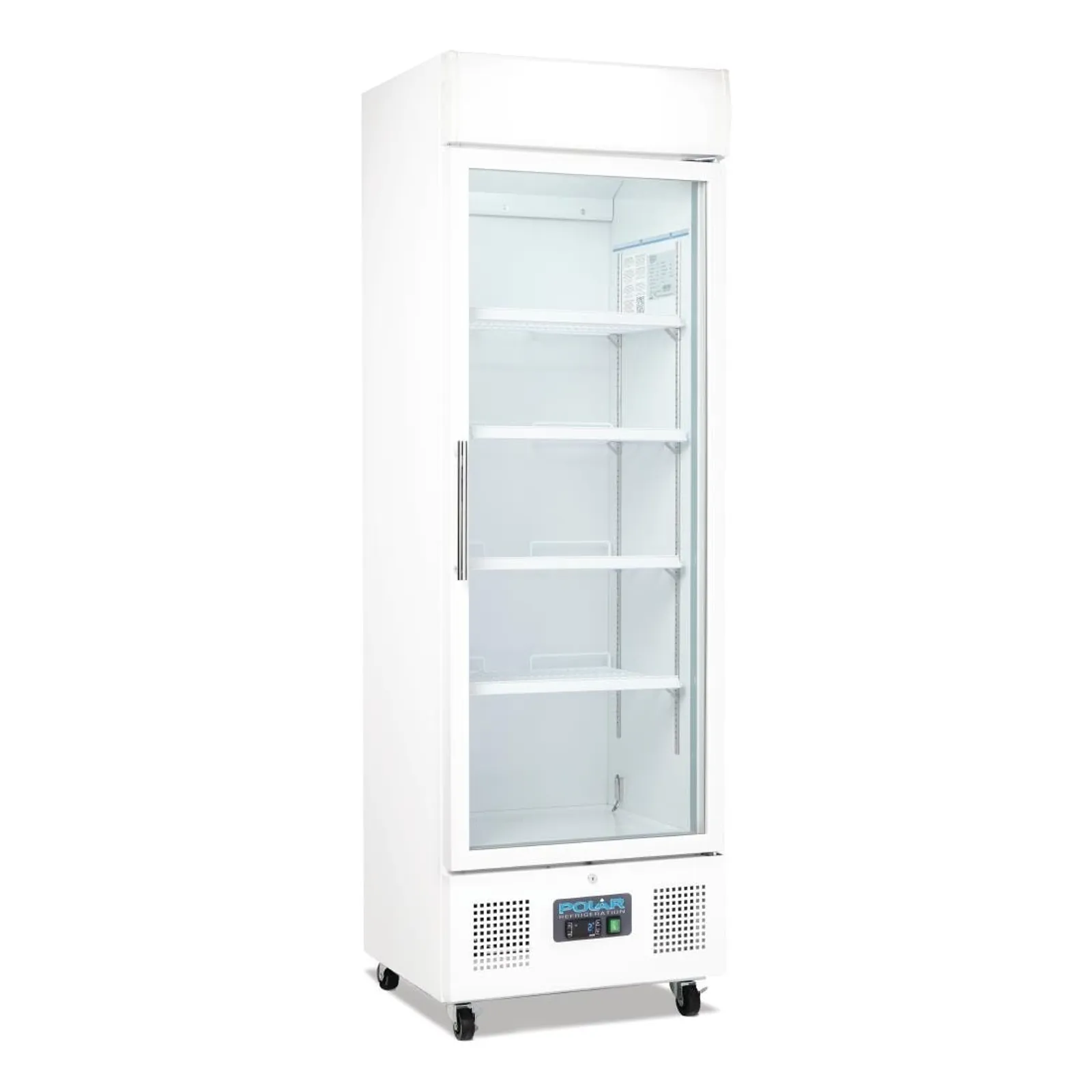 POLAR DM076-A G-Series Upright Display Fridge White 336Ltr
