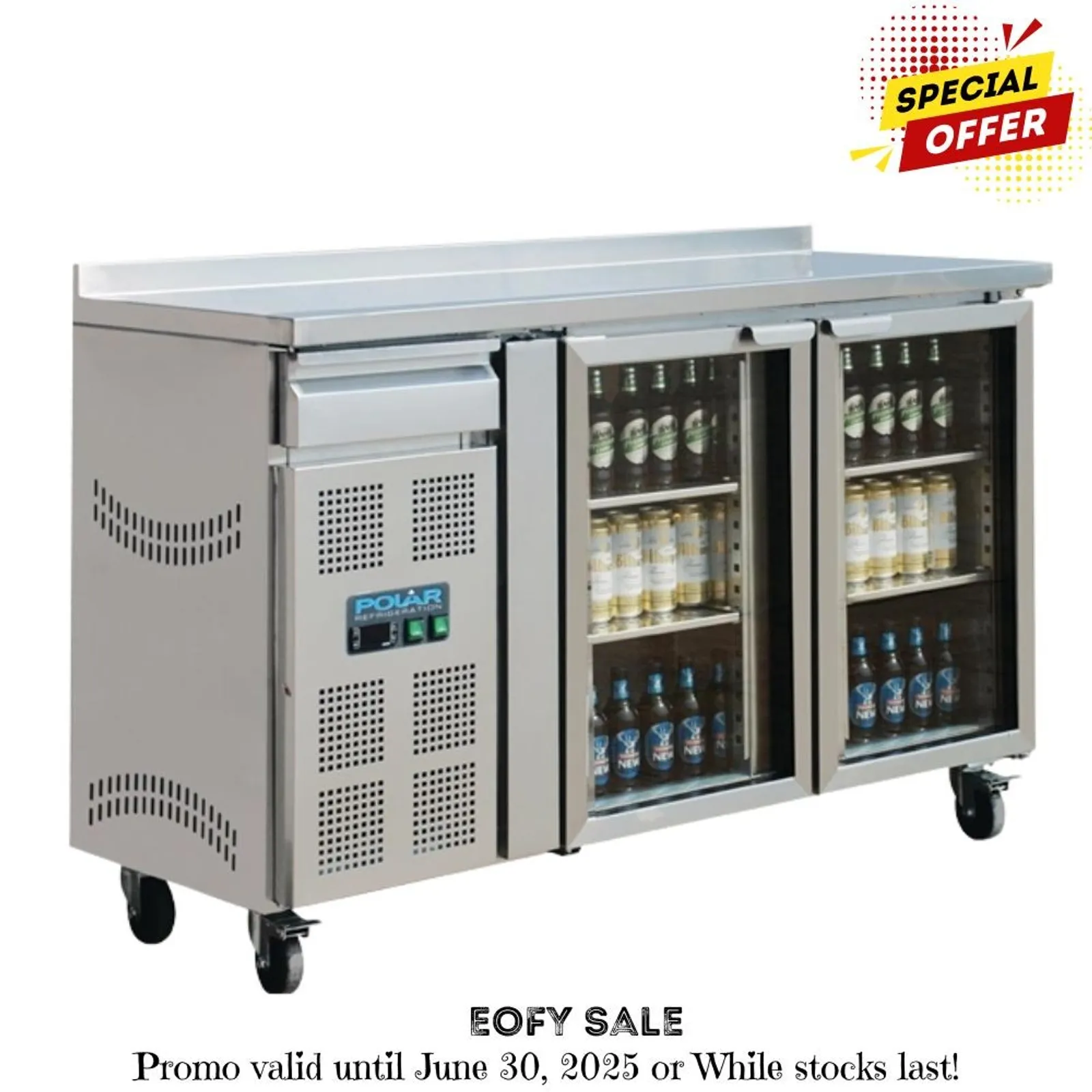 Polar CK490-A U-Series 2 Door Premium Bar Fridge