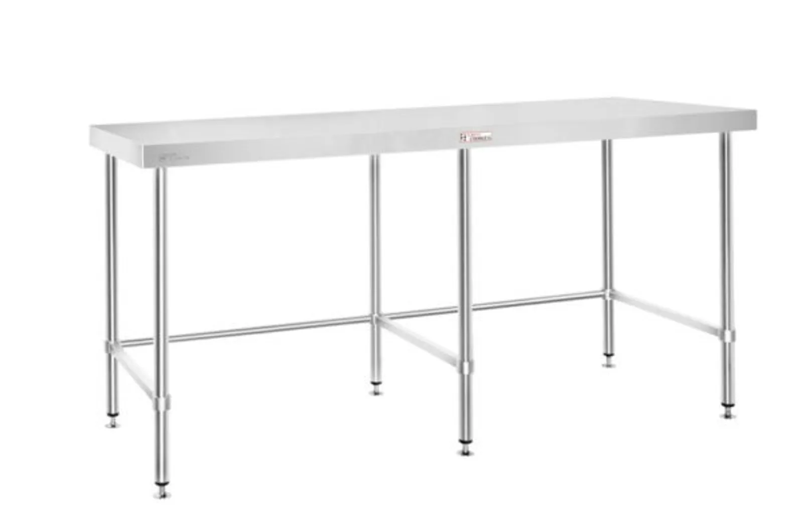 Simply Stainless SS01.2400.LB Work Bench with leg brace (600 Series) - 2400mm
