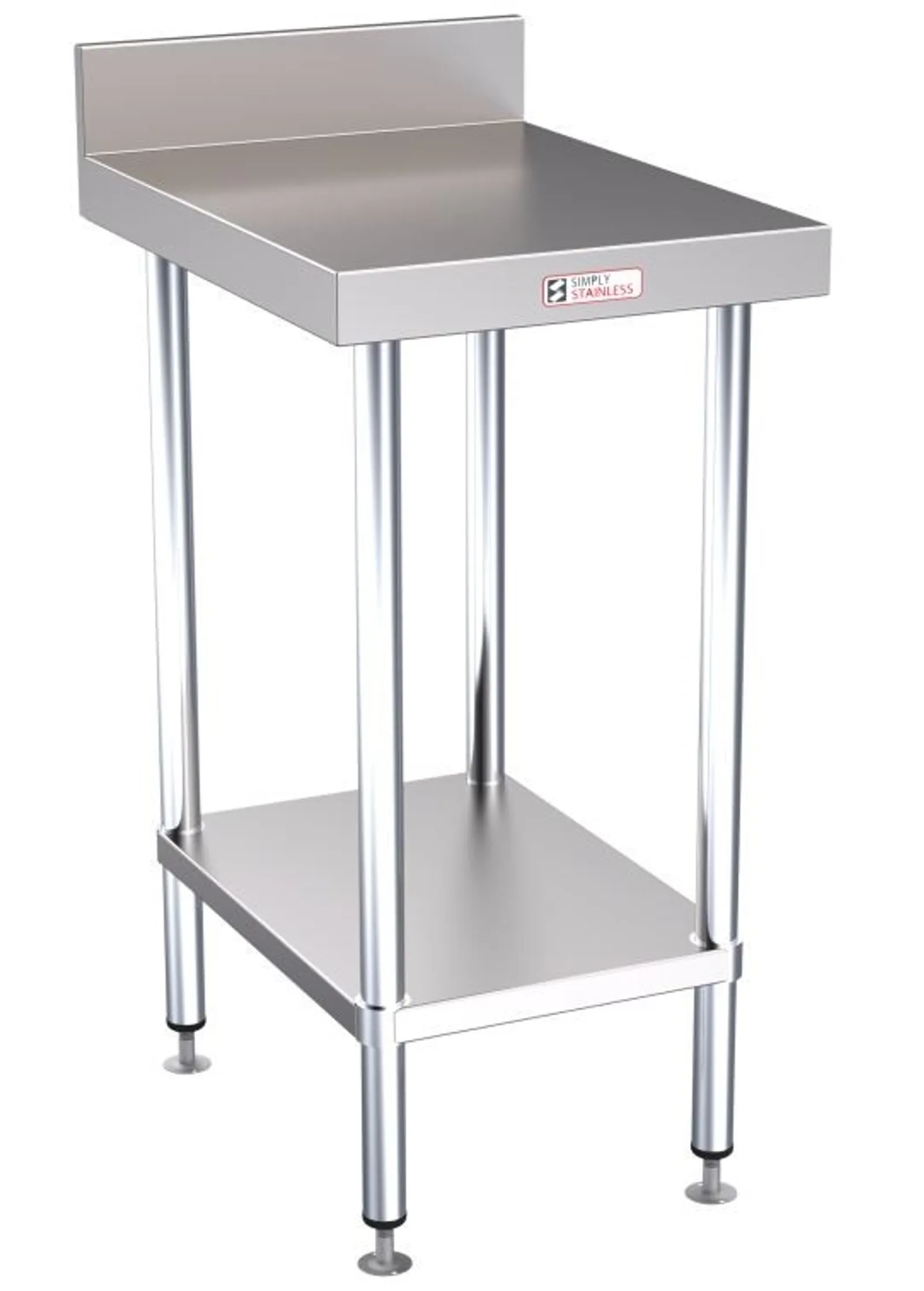 Simply Stainless SS02.0450 Work Bench with Splashback (600 Series) - 450mm