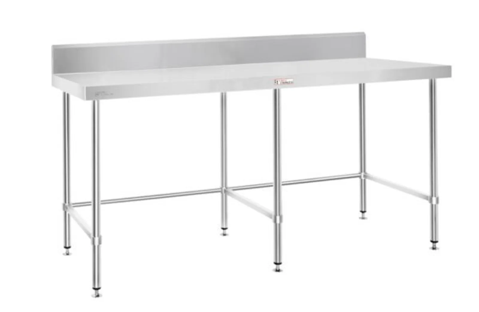 Simply Stainless SS02.2100.LB Work Bench with Splashback with leg brace (600 Series) - 2100mm