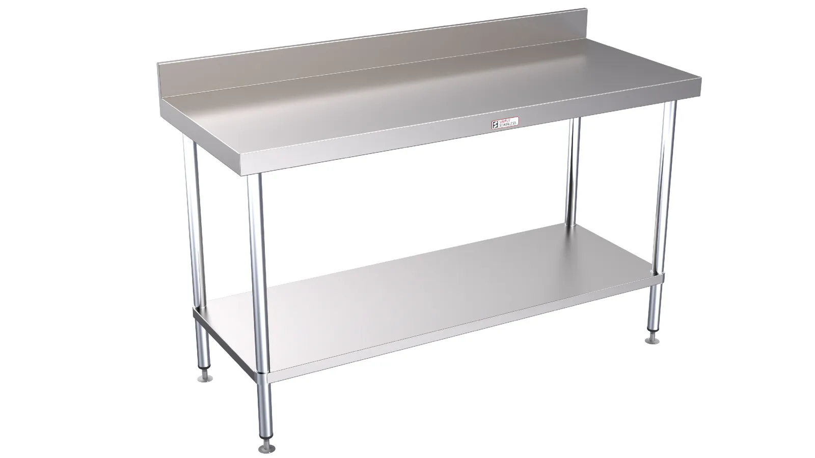 Simply Stainless SS02.7.0900 Work Bench with Splashback (700 Series) - 900mm