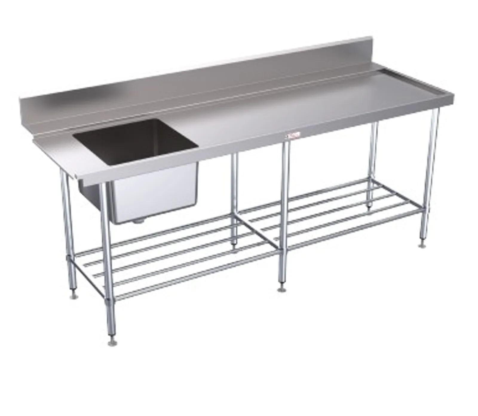 Simply Stainless SS08.7.2100.R Dishwasher Inlet Bench (700 Series) - 2100mm - Right Hand Inlet
