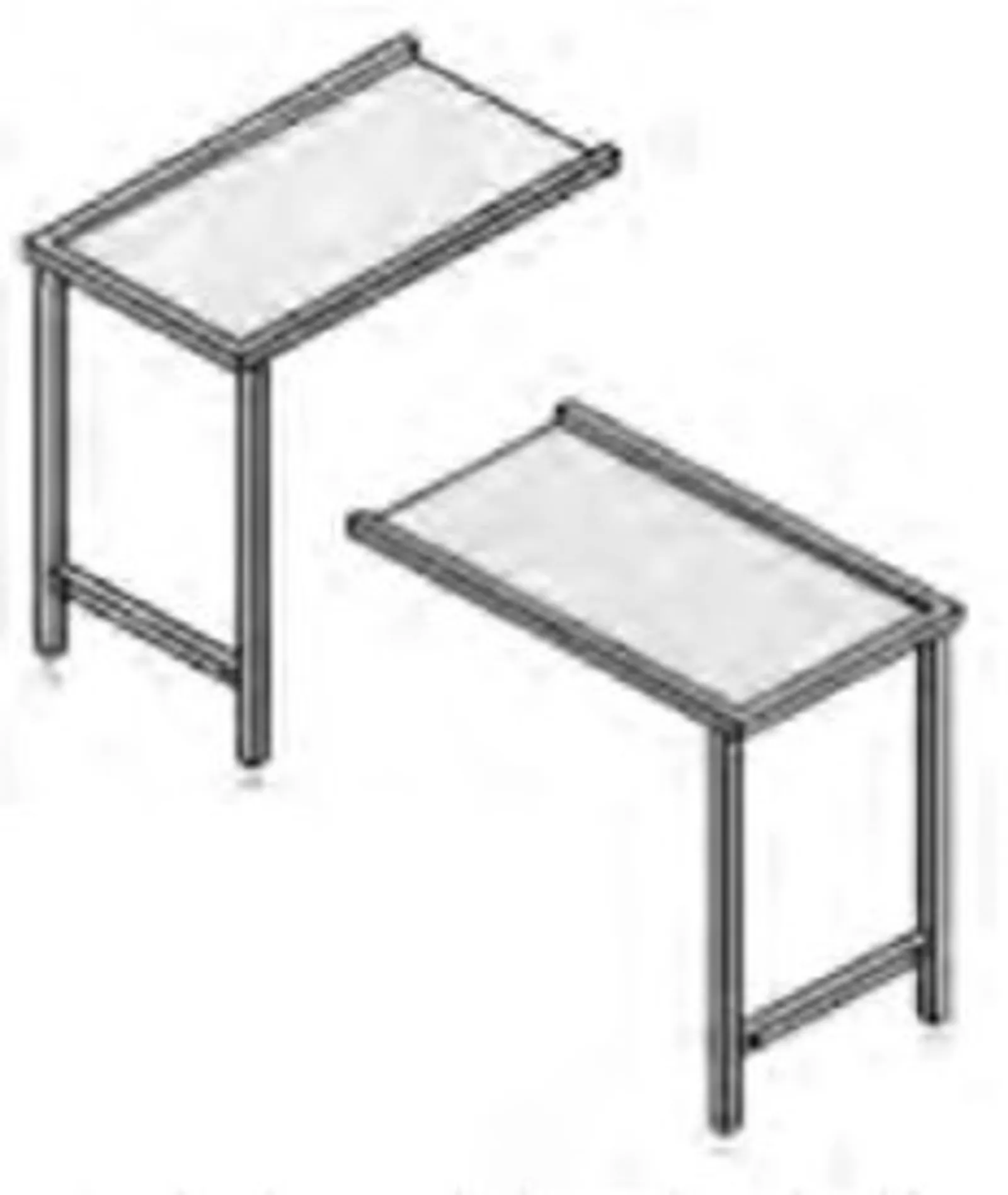 Hobart 01-512508-1-C 700mm Dishwasher table without sink suits Hobart Hood Machines