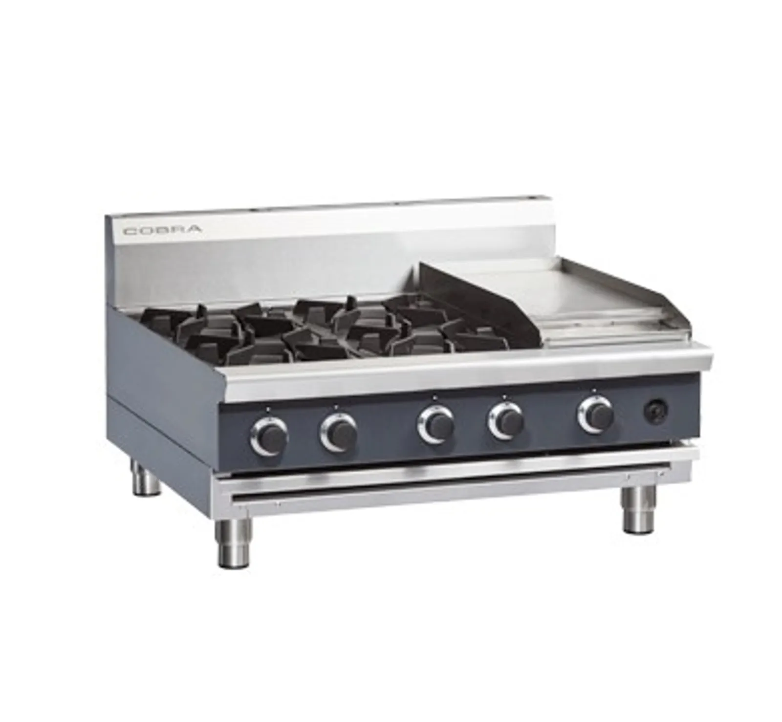 Cobra C9C-B 900mm Four Burner / Griddle Gas Cooktop - Bench Model