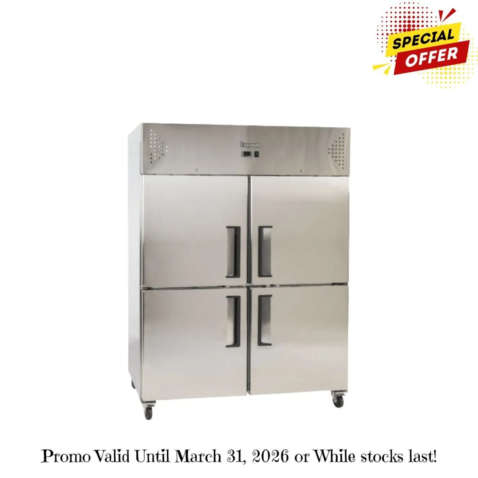 Exquisite GSC1412H Two Split Solid Doors Upright Storage Refrigerators