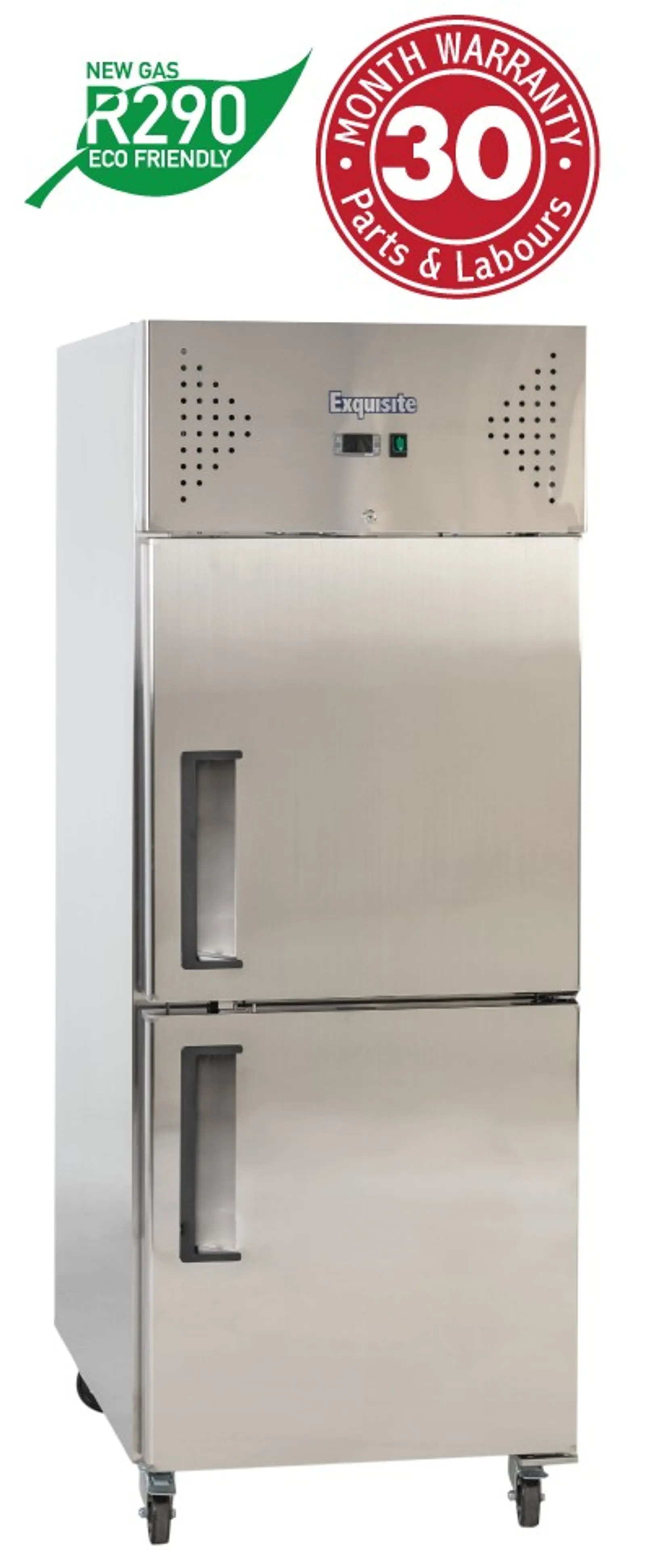 Exquisite GSF652H One Split Solid Door Upright Storage Freezers