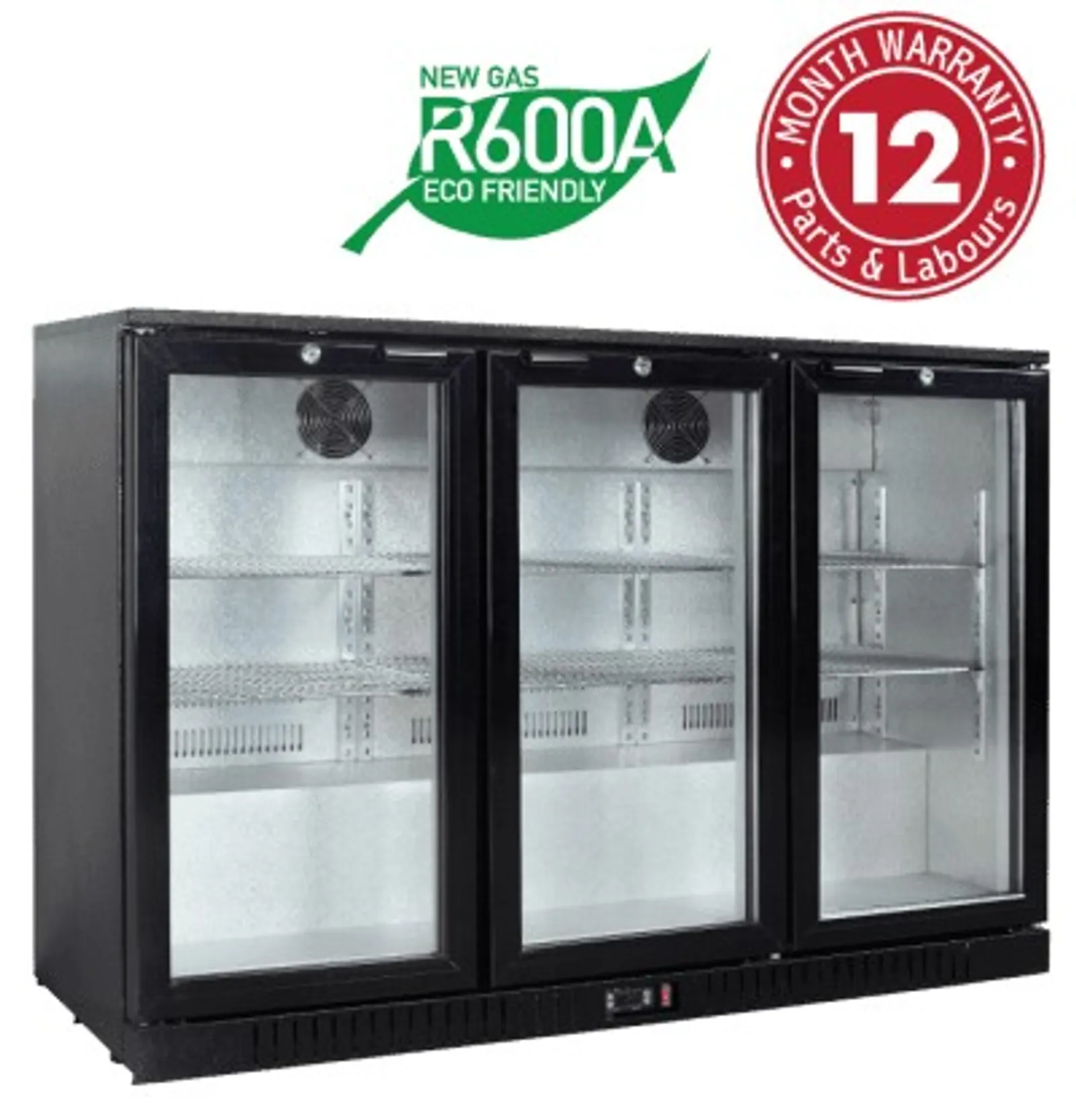 Exquisite UBC330 Three Swing Doors Backbar Display Refrigerators