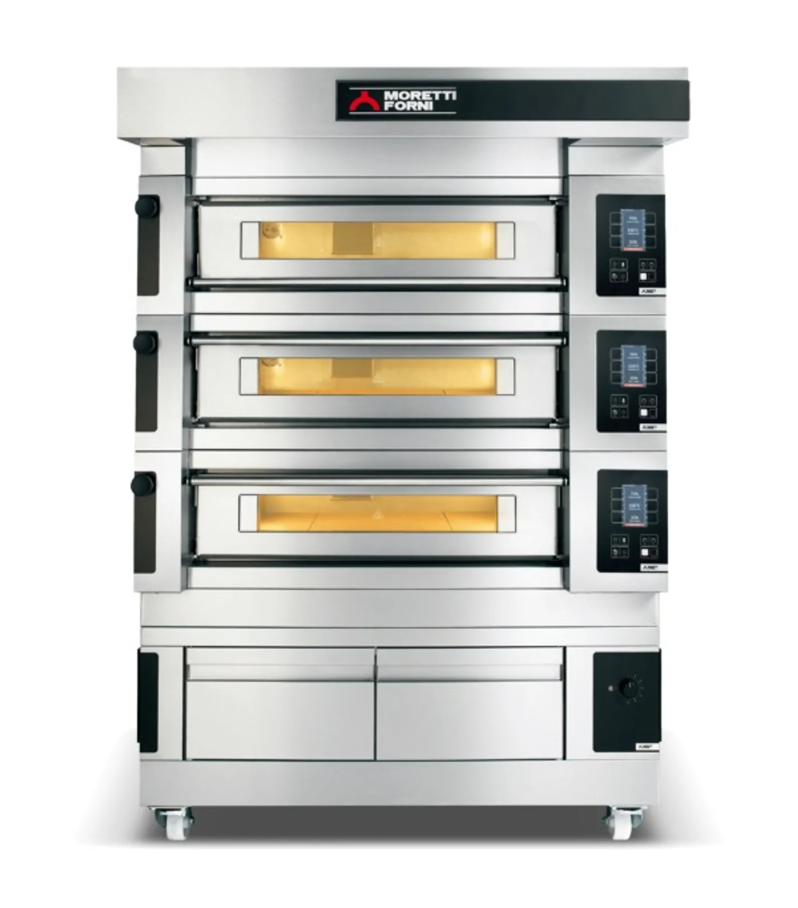 Moretti Forni COMP-S50E-3-L Serie S Triple Deck Oven on Prover