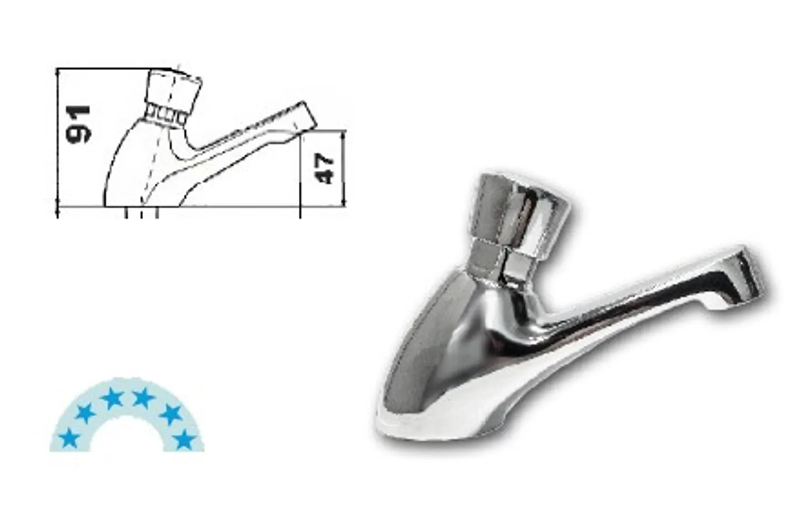 Jetstream JET745D Deck Mount Time Flow Tap