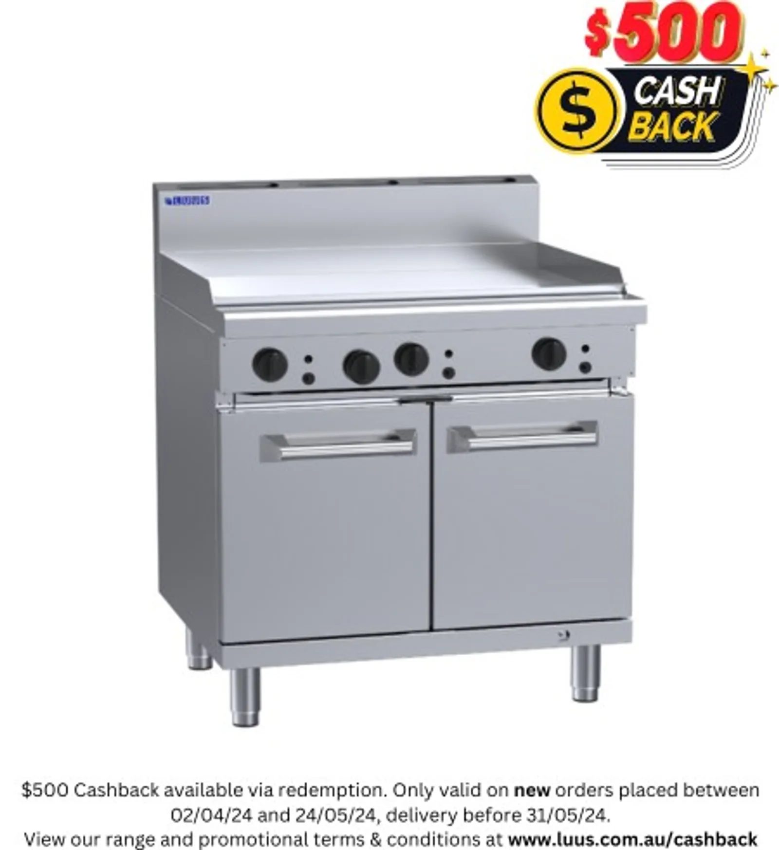 LUUS RS-9P - 900 Wide Griddle & Oven