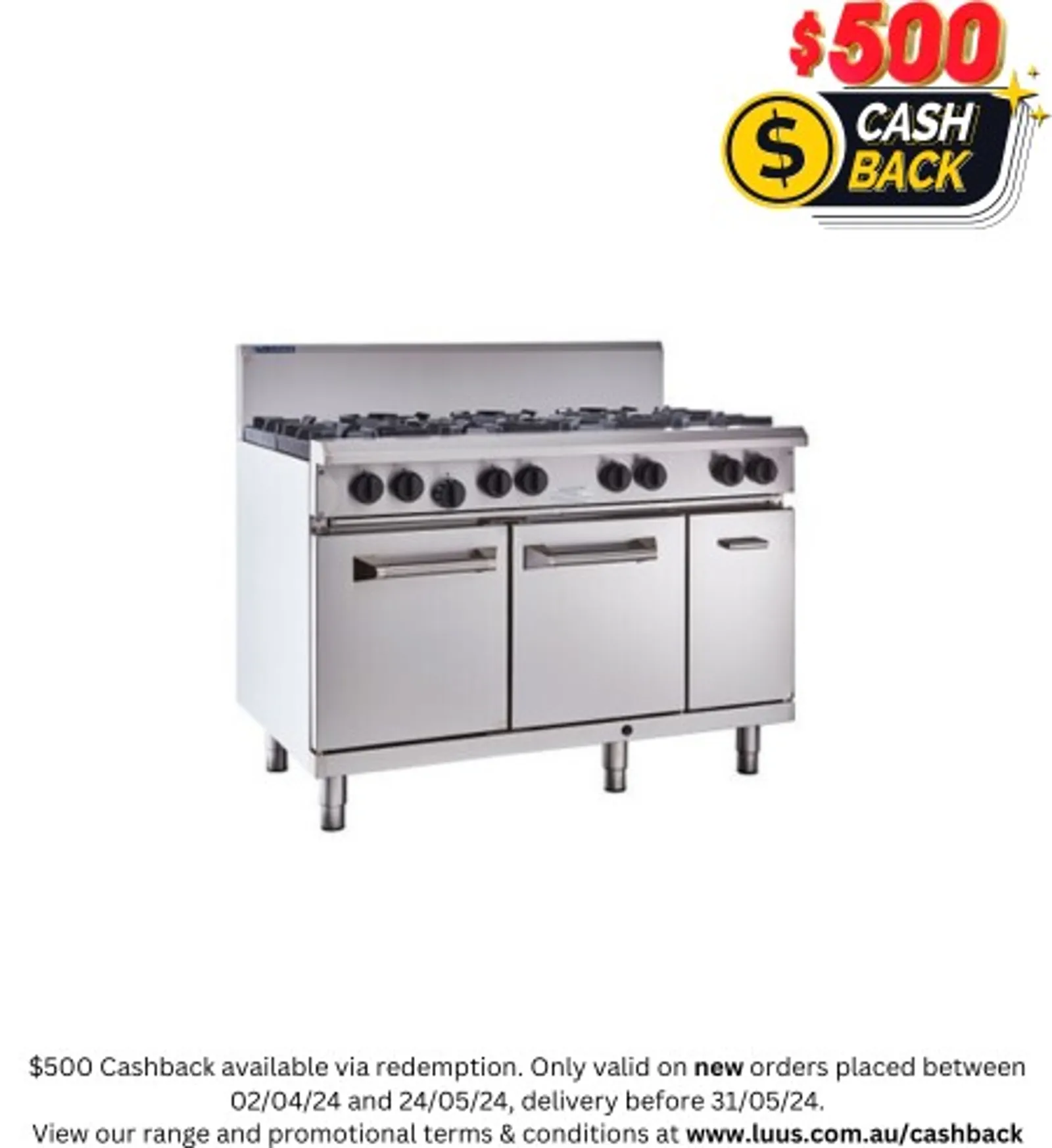 LUUS RS-8B - 8 Burner & Oven