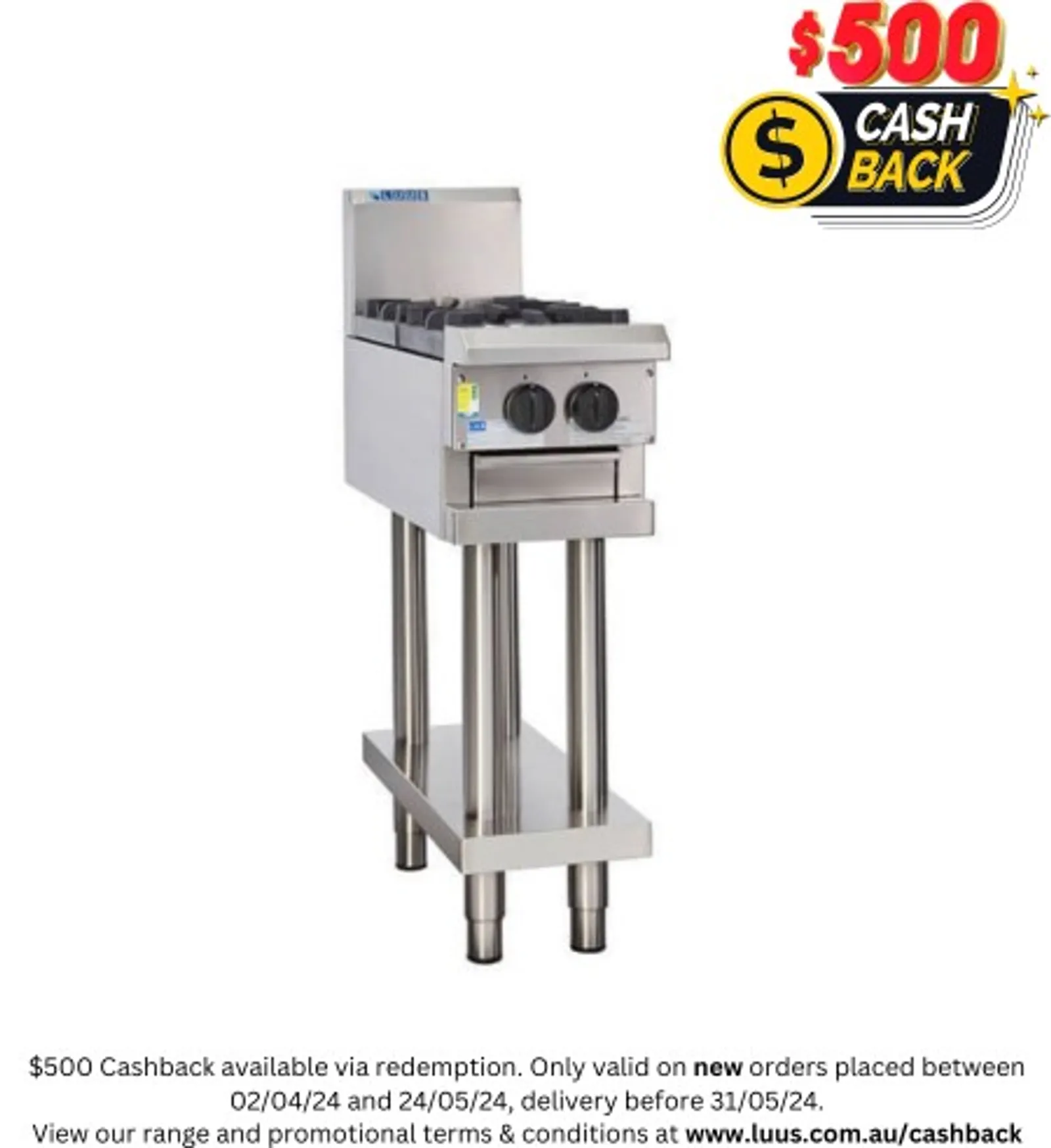 LUUS CS-2B - 2 Burner Cooktop