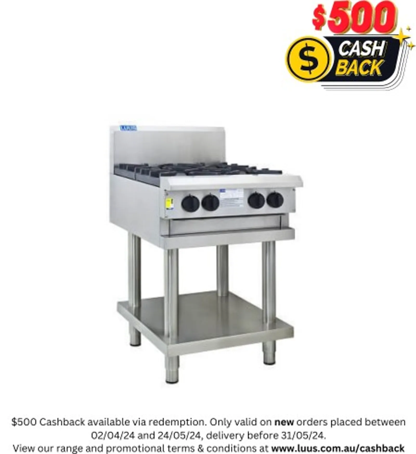 LUUS CS-4B - 4 Burner Cooktop