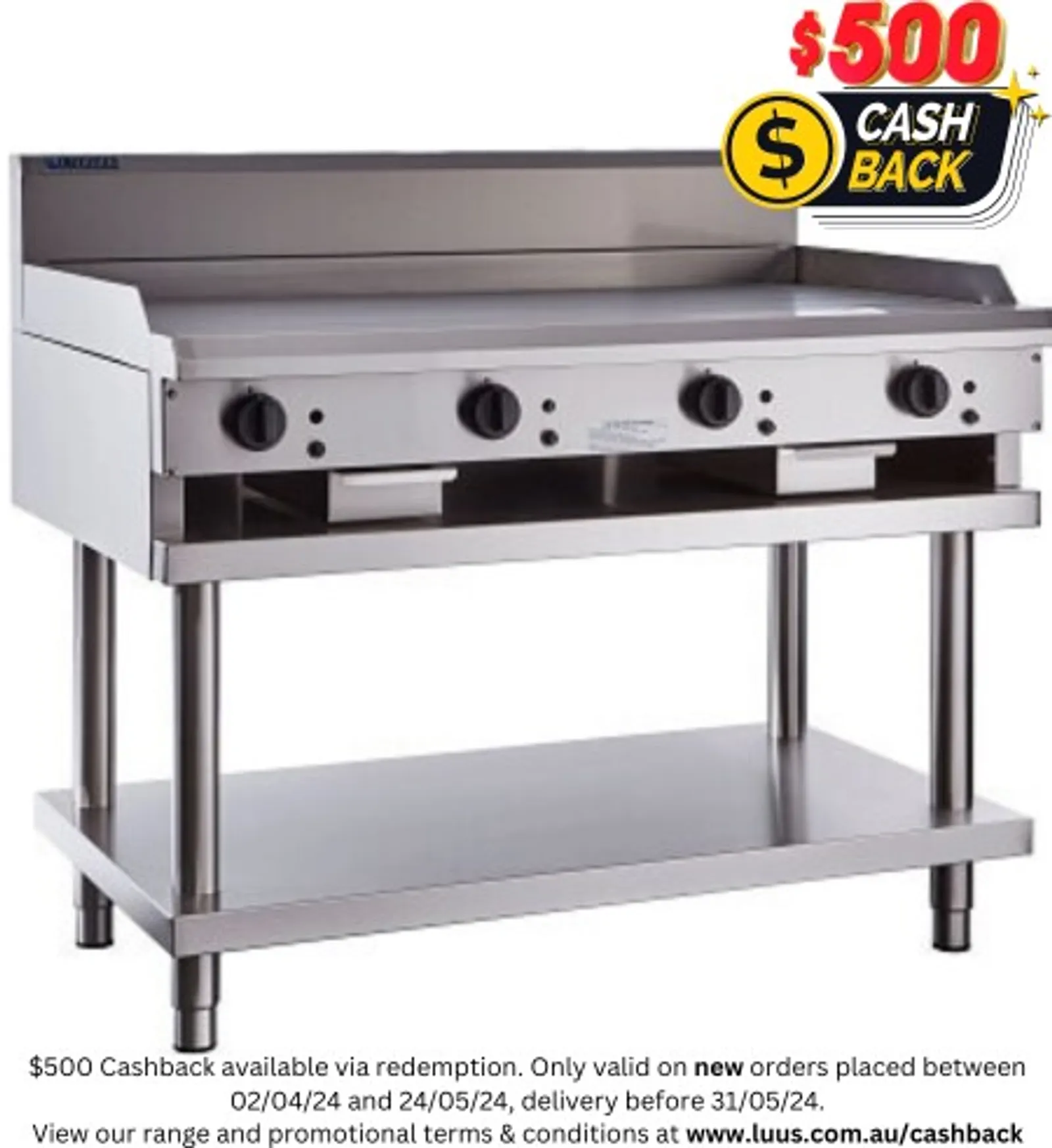 LUUS CS-12P - 1200mm Griddle