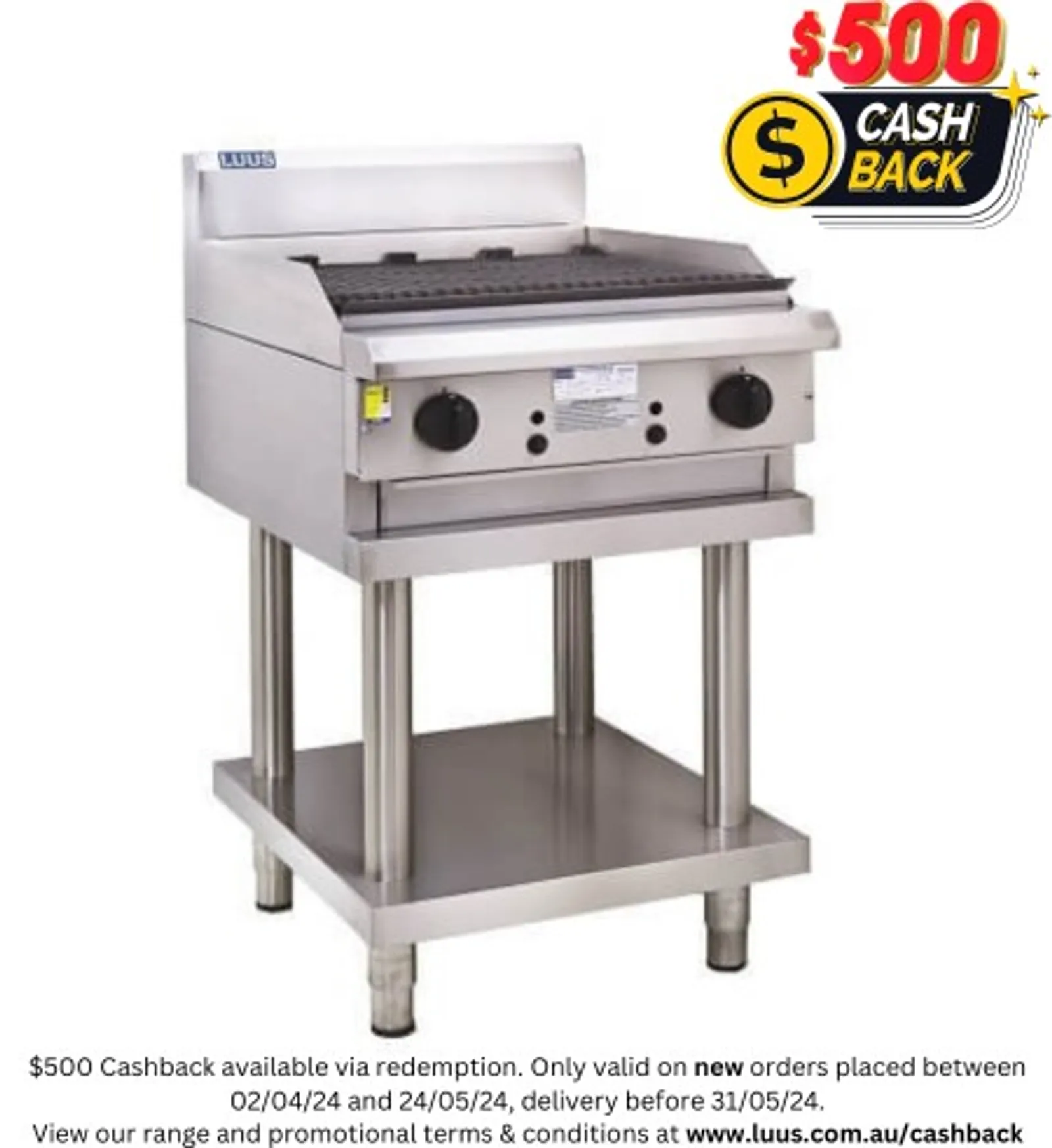 LUUS CS-6C - 600mm Chargrill