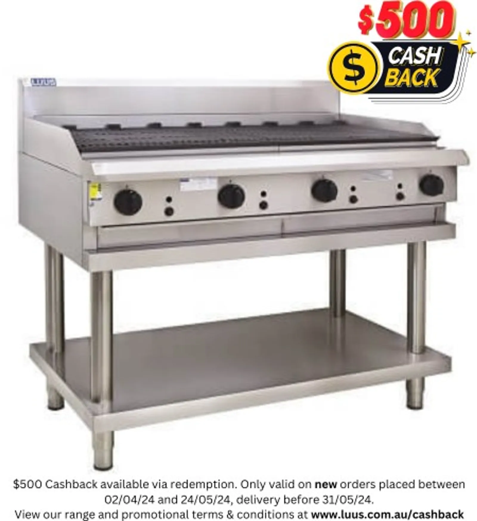 LUUS CS-12C - 1200mm Chargrill