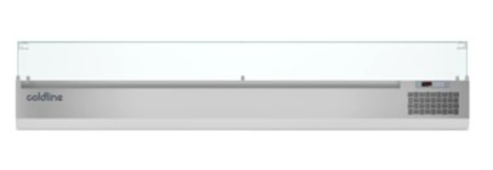 Coldline VP25/13NL Display Case with Glass for Ingredients - 2560mm