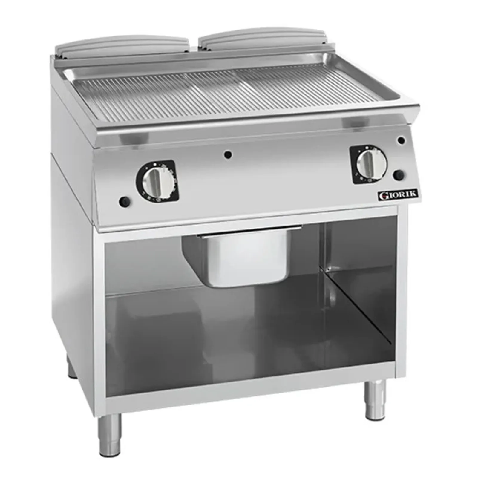 Giorik FRG741GCRXT 700 Series - Gas Frytop - 800mm Ribbed Satin Chrome Plate