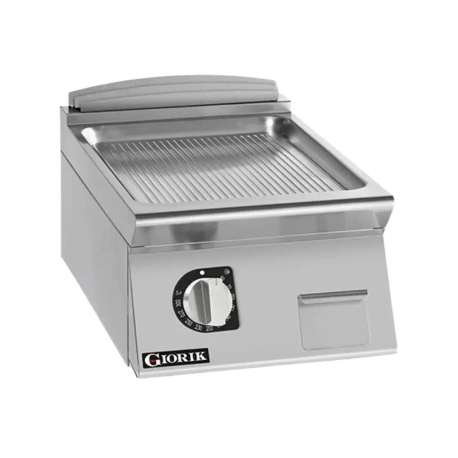 Giorik FRE92TCRXT 900 Series - Electric Frytop - 400mm Ribbed Satin Chrome Plate