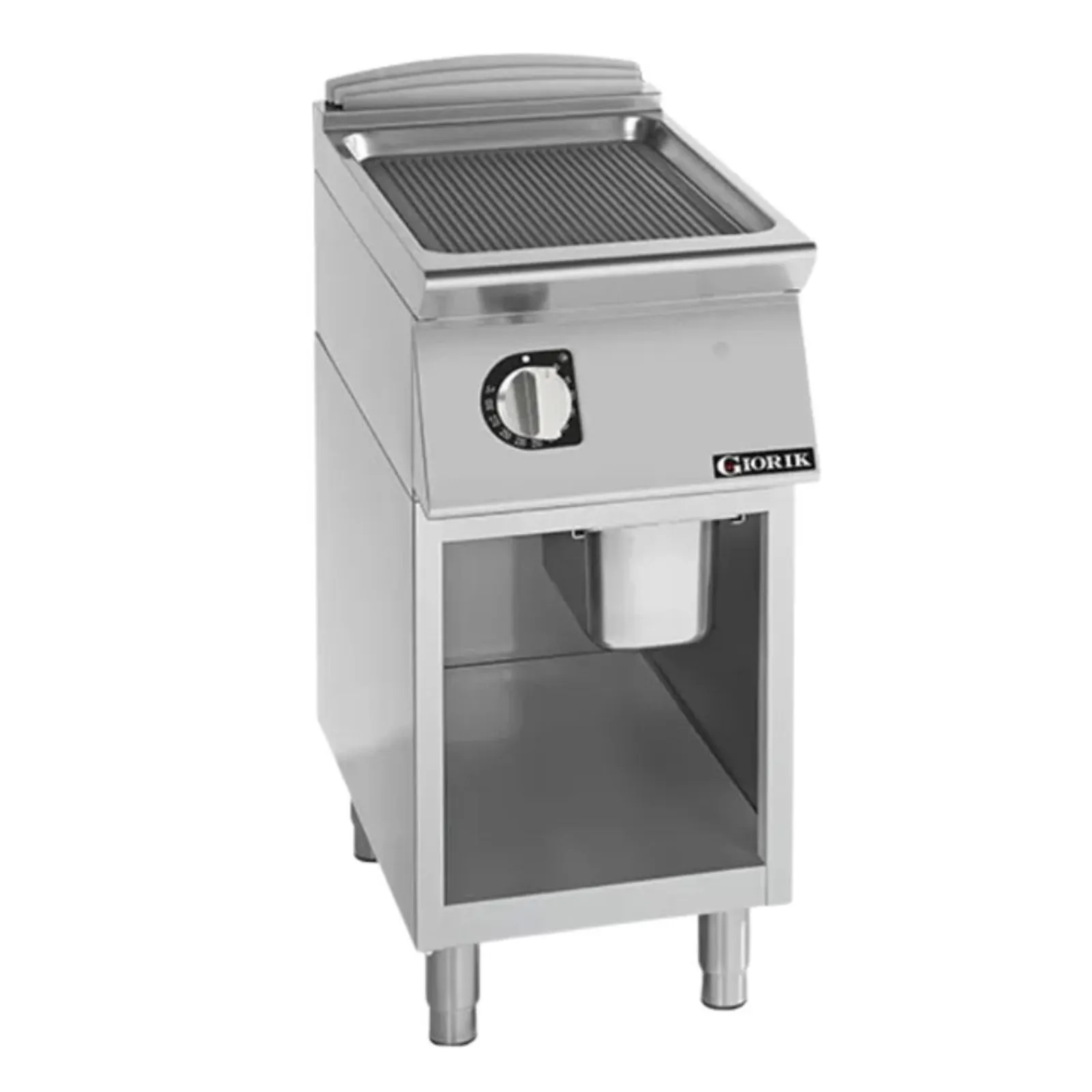 Giorik FRE92GFT 900 Series - Electric Frytop on Open Base - 400mm Ribbed Mild Steel Plate