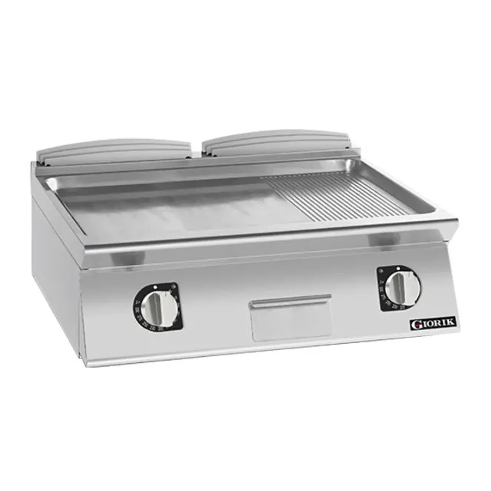 Giorik FME941TCRXT 900 Series - Electric Frytop - 800mm Smooth/Ribbed Satin Chrome Plate