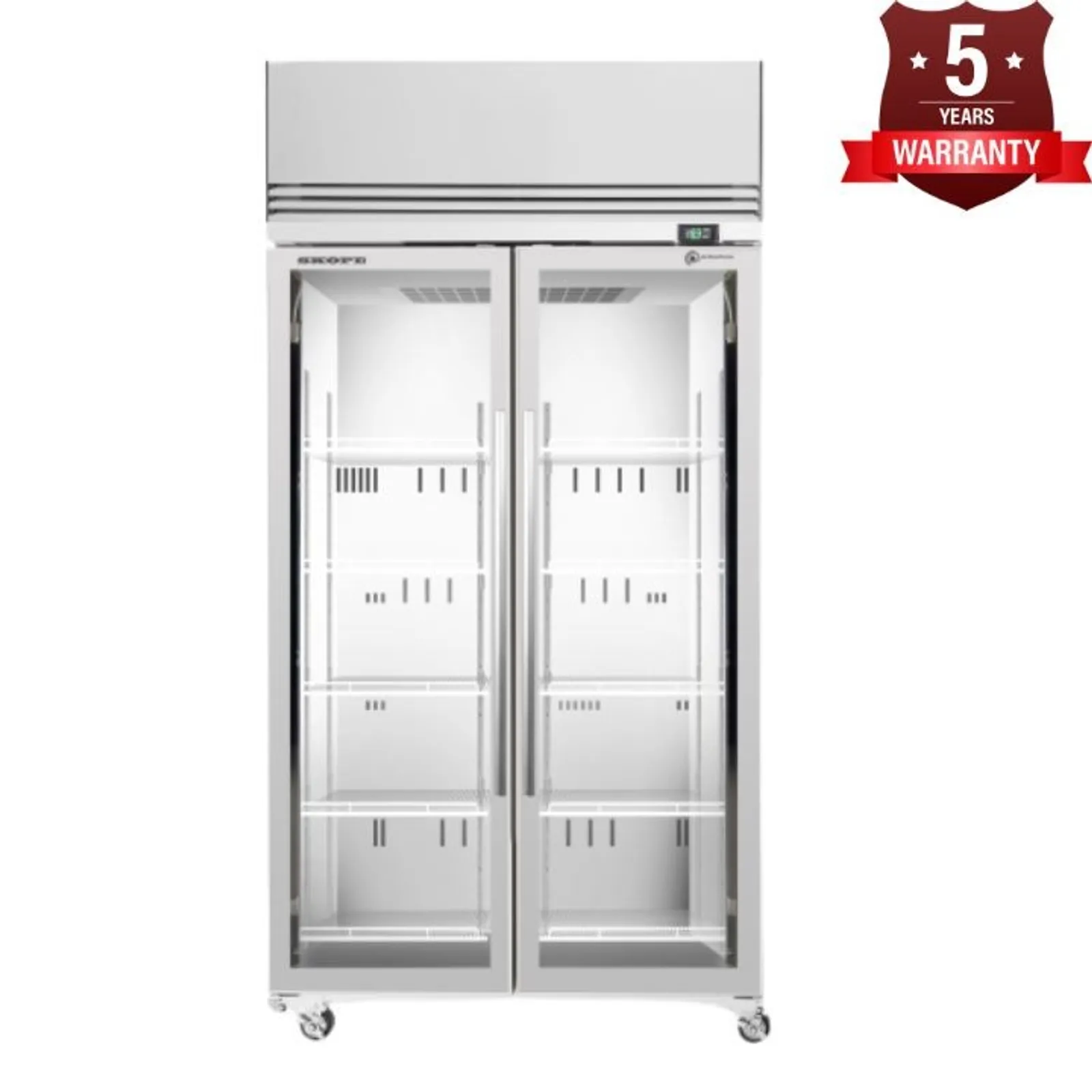 SKOPE SKFT1000N-A - 2 Glass Door Upright Display Freezer