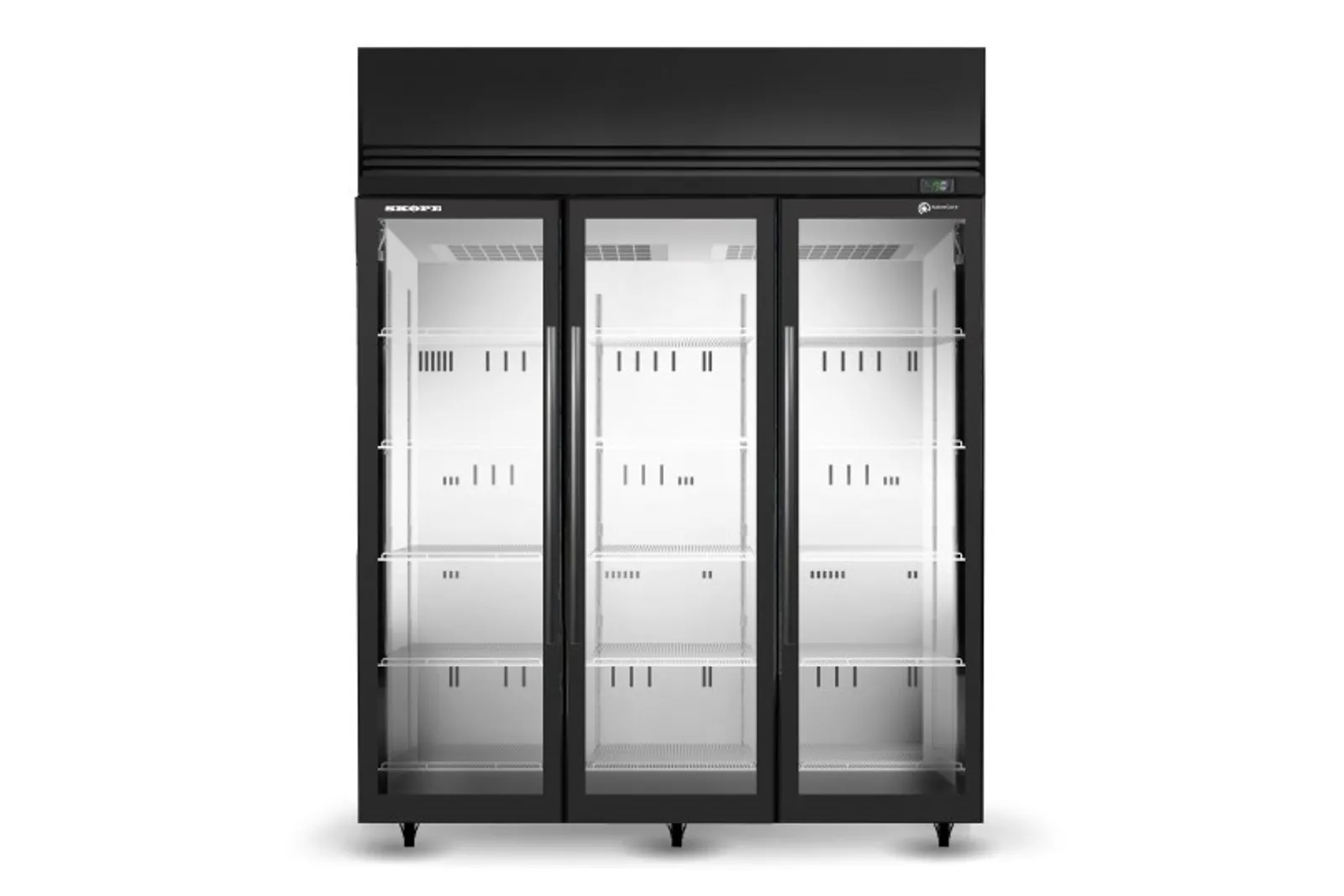 SKOPE SKFT1500N-A - 3 Glass Door Upright Display Freezer