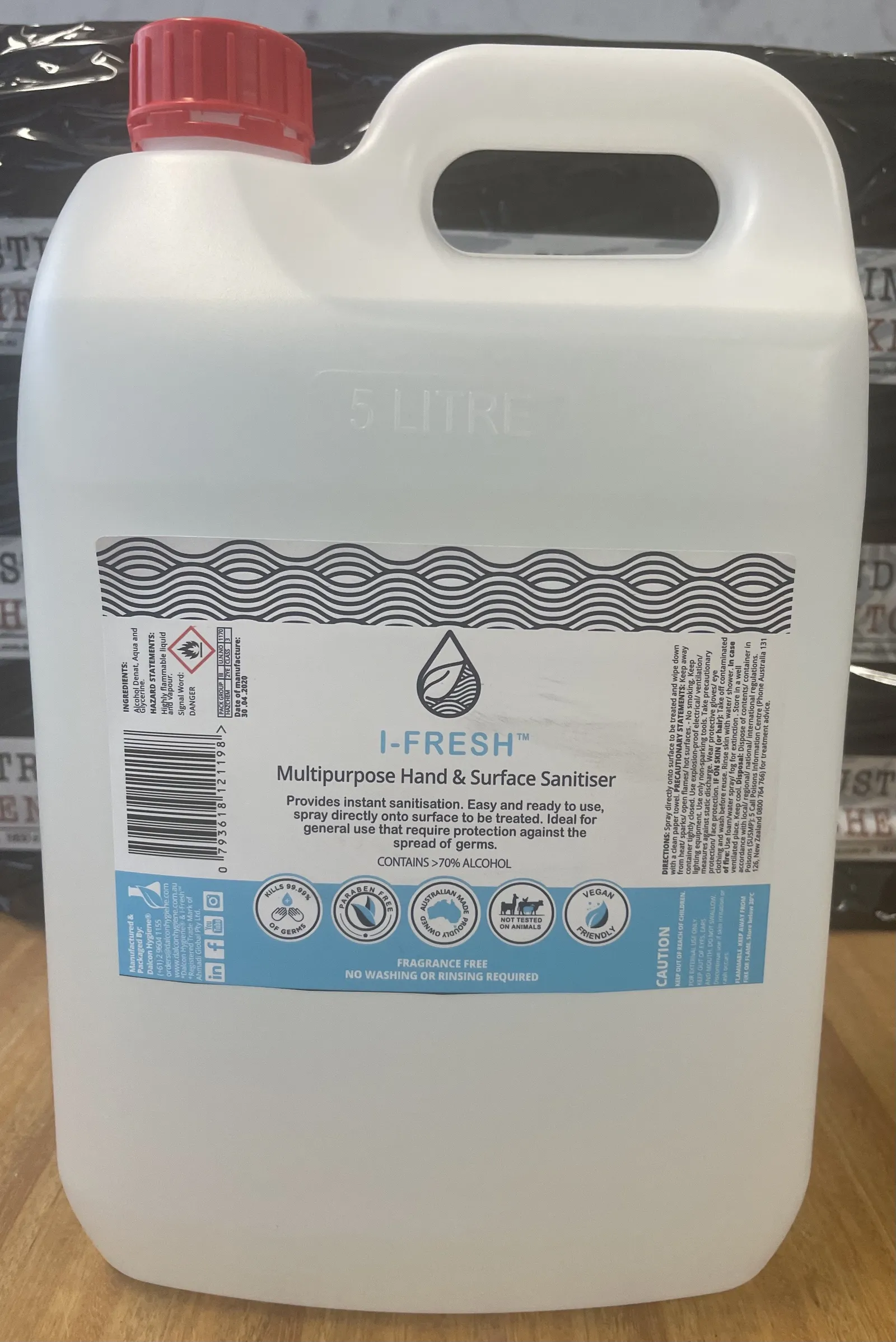 StellarChem WCIFMPS5 - I-Fresh Multipurpose Ready to Use (RTU) Sanitiser Spray 5L (>70% Alcohol)