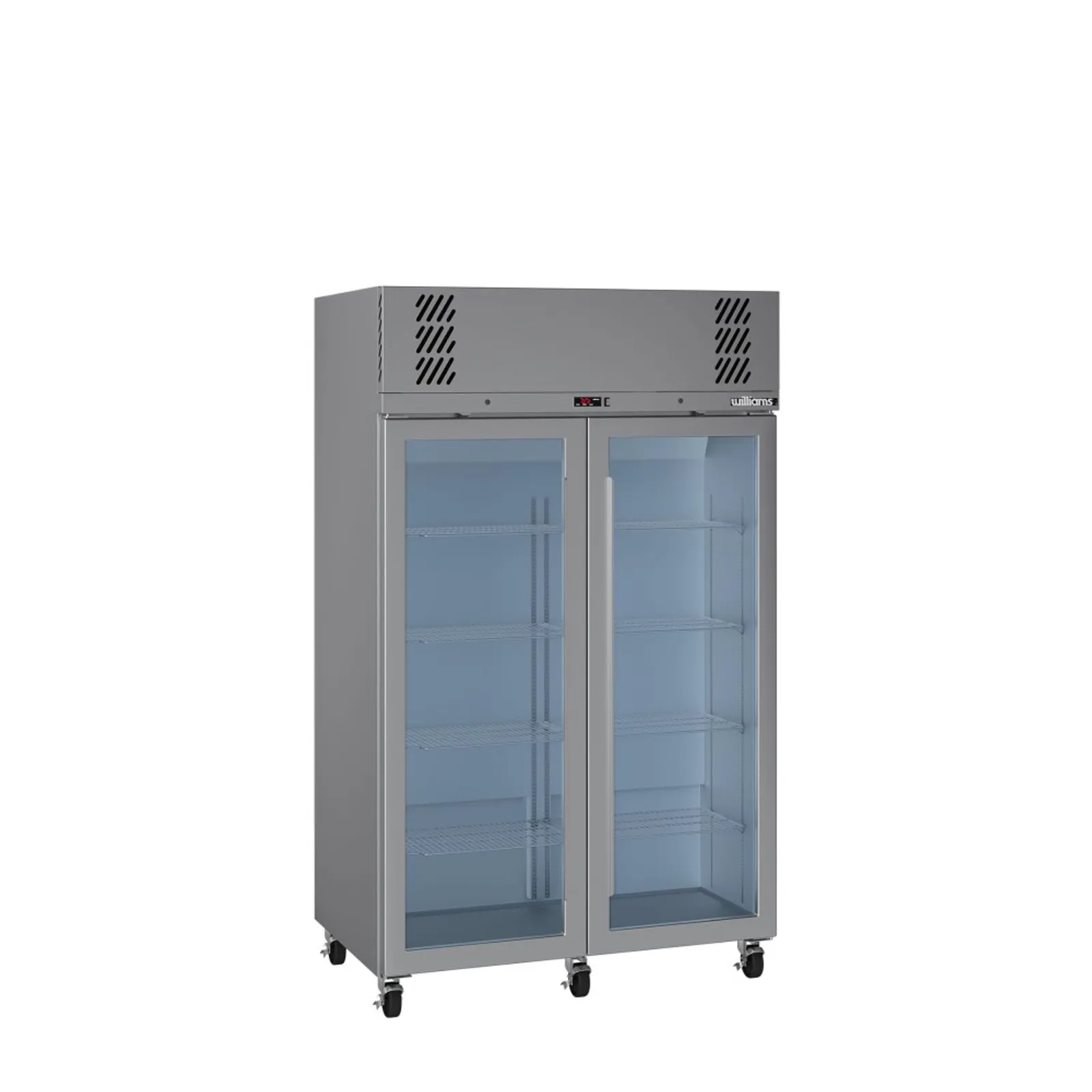 Williams LP2GS Pearl - 2 Glass Door Upright Freezer, Stainless Steel