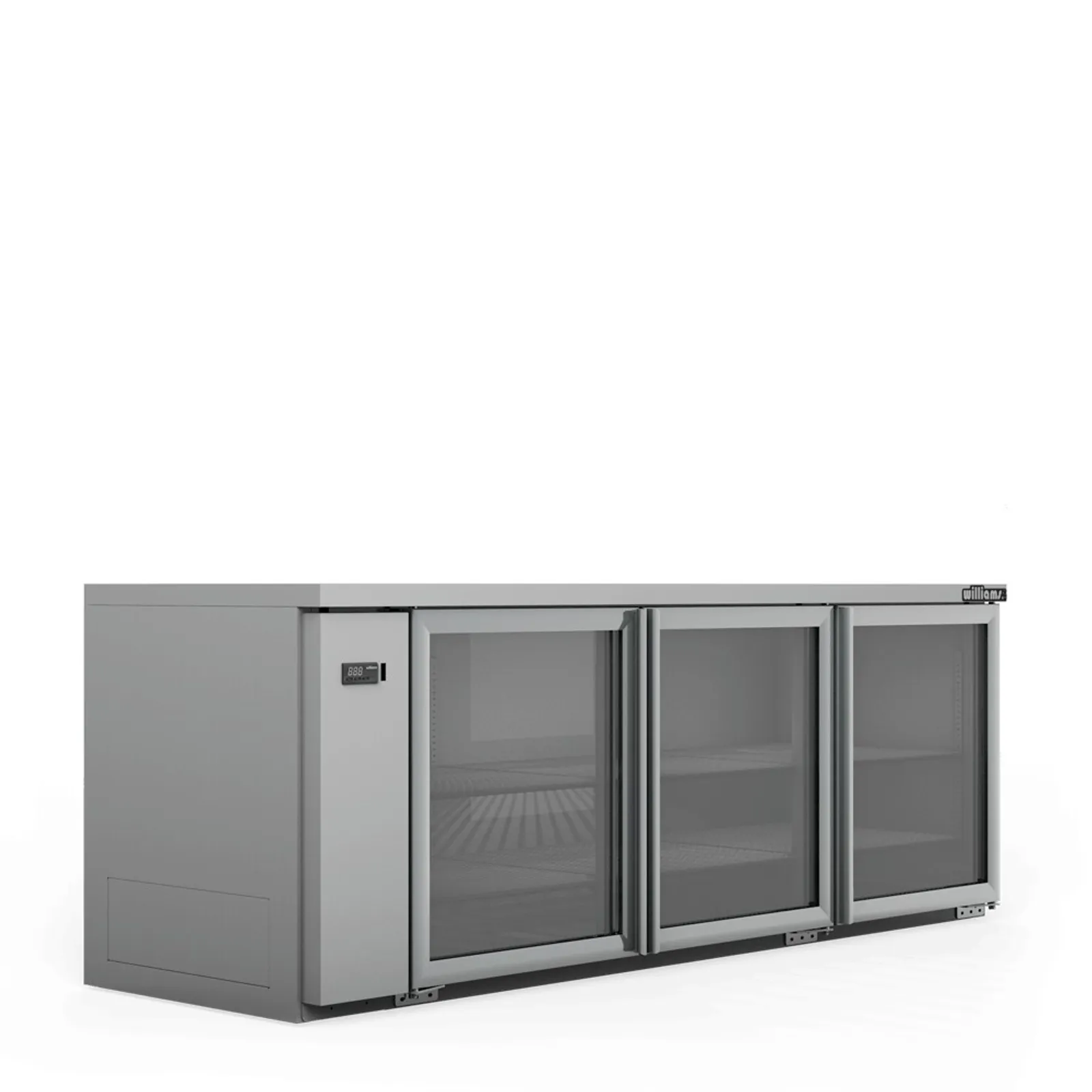 Williams HB3RGS Boronia Remote - 3 Glass Door Back Bar Fridge, Stainless Steel