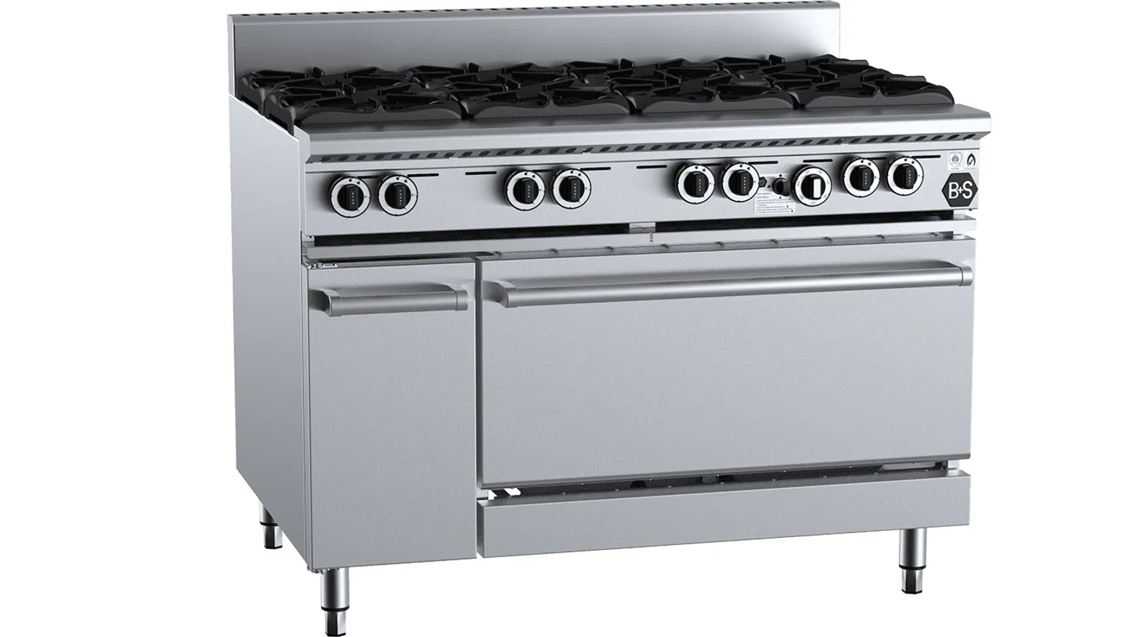 B+S Black OV-SB8 - Eight Burner Oven