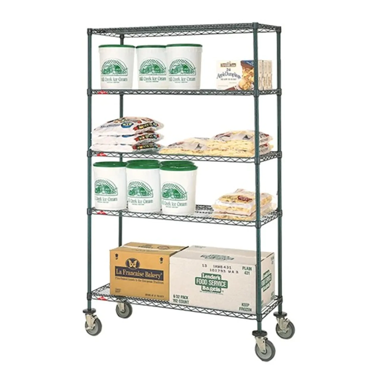 Metro NK3.M5T68 Super Erecta - Mobile 5 Tier Wire Shelving