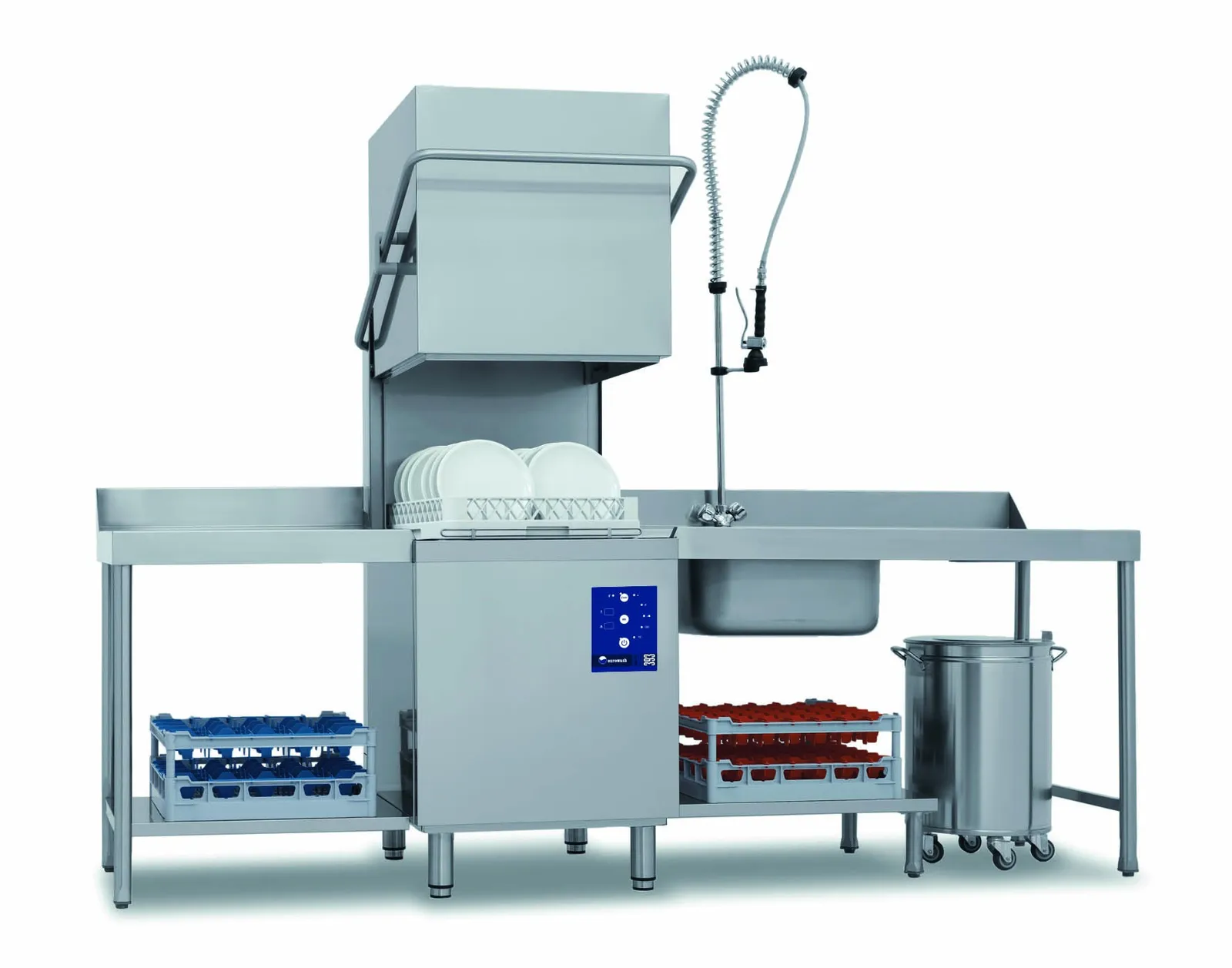 Eurowash EW393EDP - Passthrough Dishwasher with Drain Pump