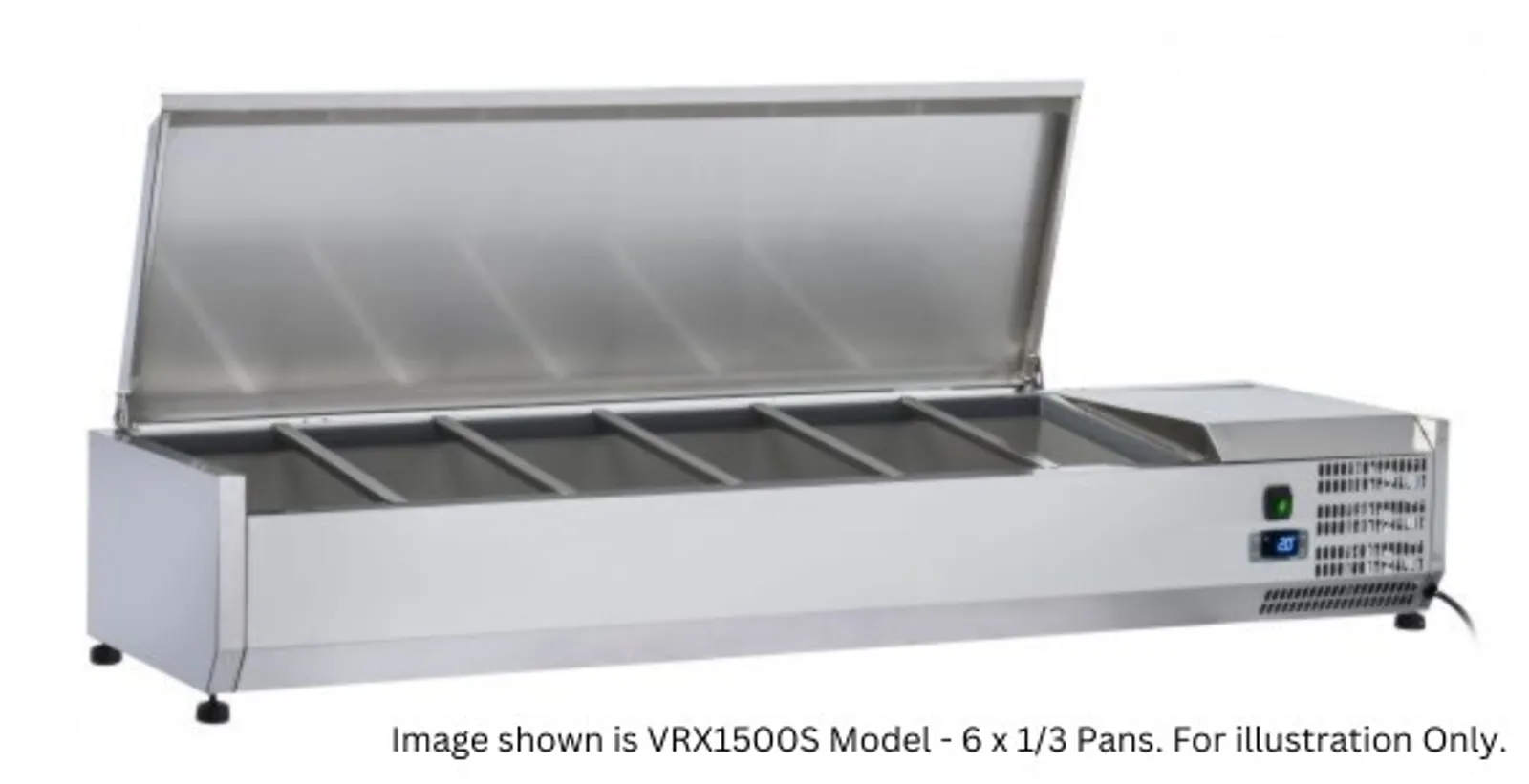 Anvil VRX1800S - Refrigerated Ingredient Unit with Stainless Steel Lid