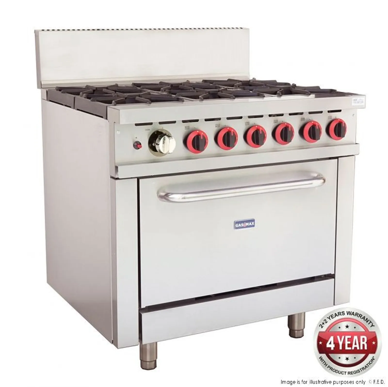 Gasmax GBS6TLPG - 6 Burner With Oven Flame Failure