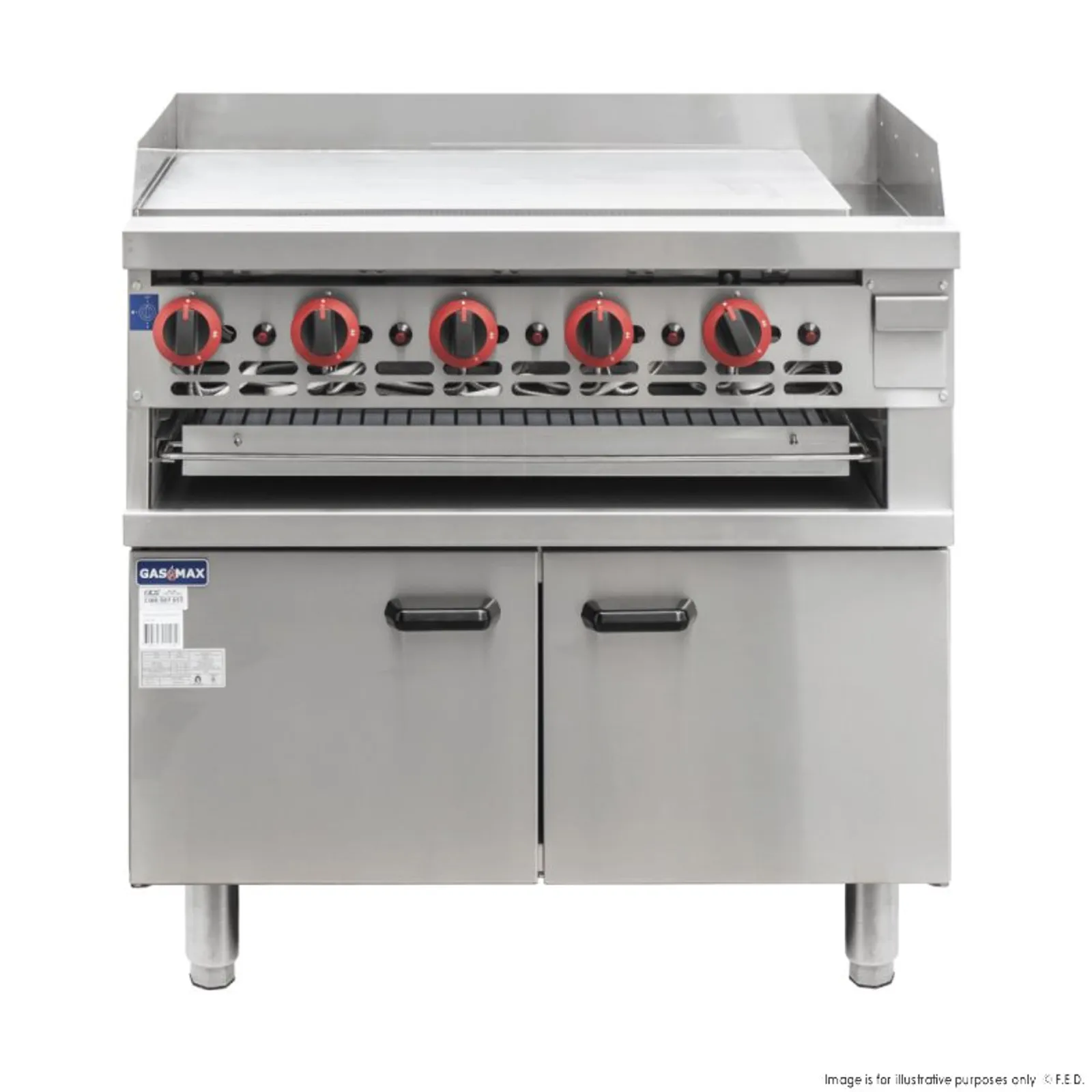 Gasmax GGS-36 - Gas Griddle and Gas Toaster with Cabinet