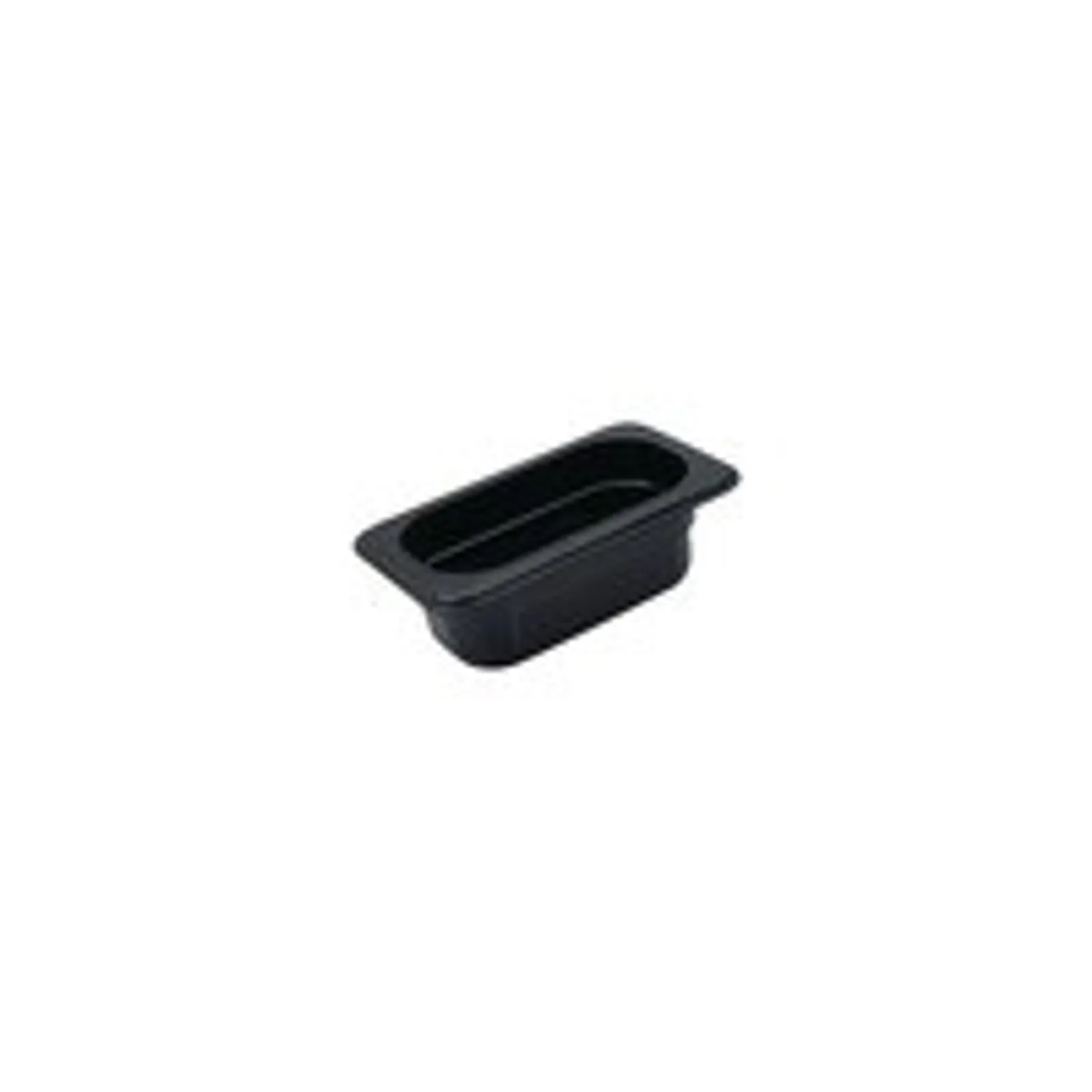 Caterrax 850902 - Black Polycarbonate Food Pan 1/9 Size 65mm