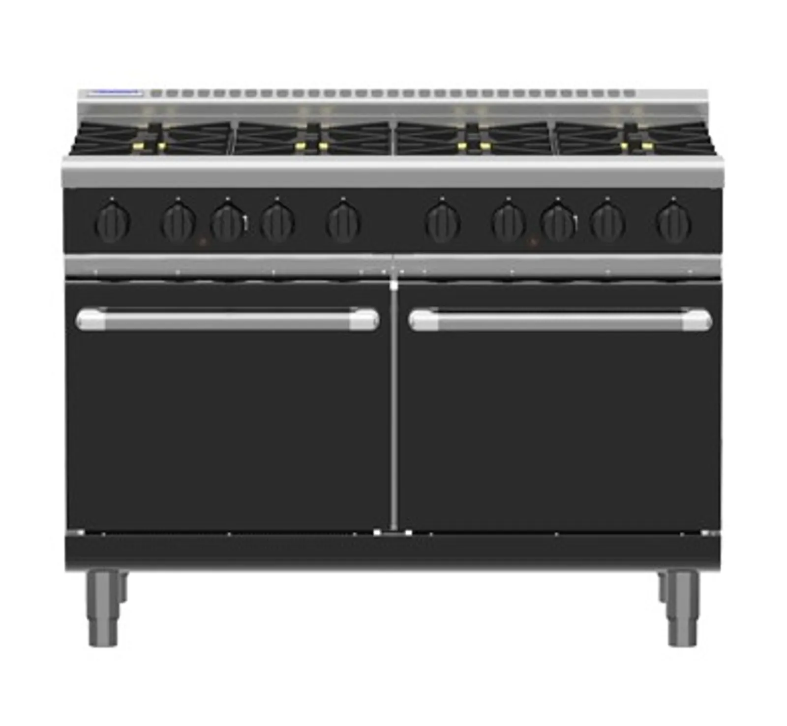 Waldorf Bold RNLB8823G - 1200mm Gas Range Double Static Oven, 6 Burner 300mm Griddle Plate Low Back Version