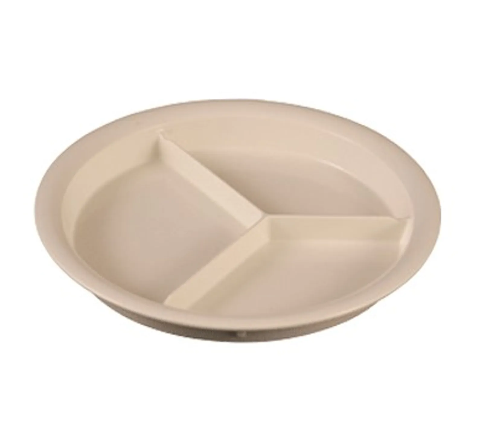 Aladdin Temp-Rite J998H - 9" / 230mm High Heat Entre Plate - High Wall - 3 Cavity - Ivory