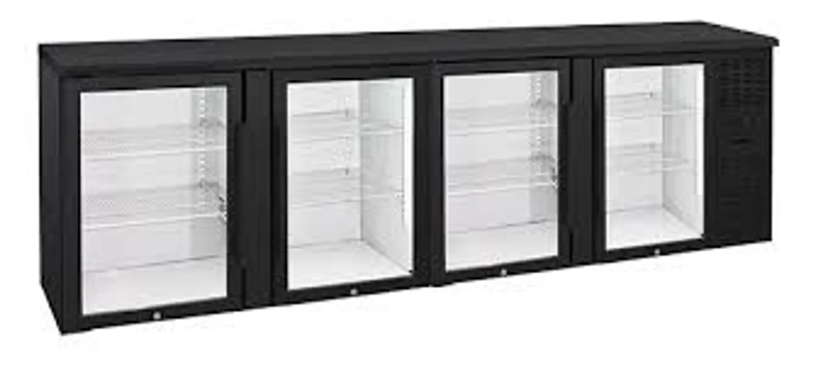 Anvil BBZ0400 - Four Door Glass Backbar Fridge