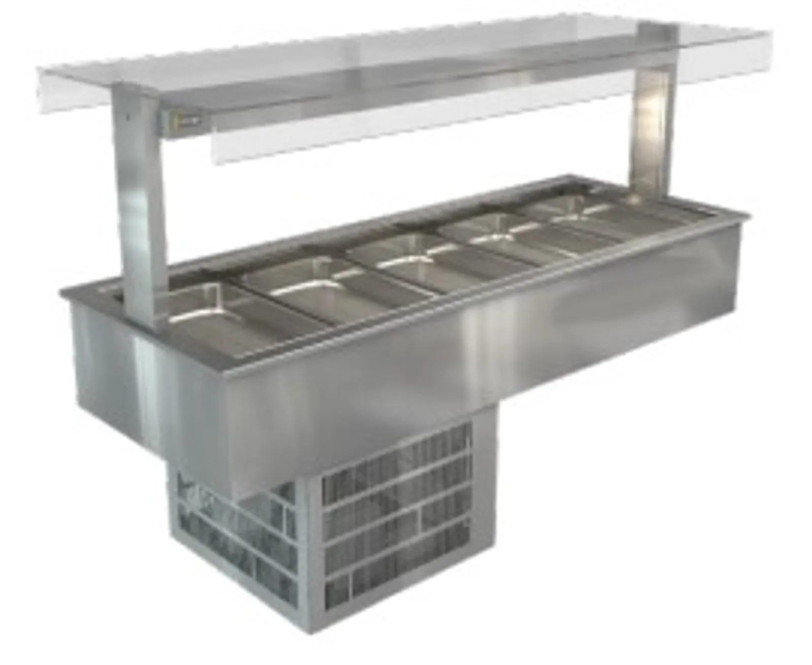 Cossiga LSRF5-FT - Chilled Well - Flat Top Sneeze Guard 1825mm