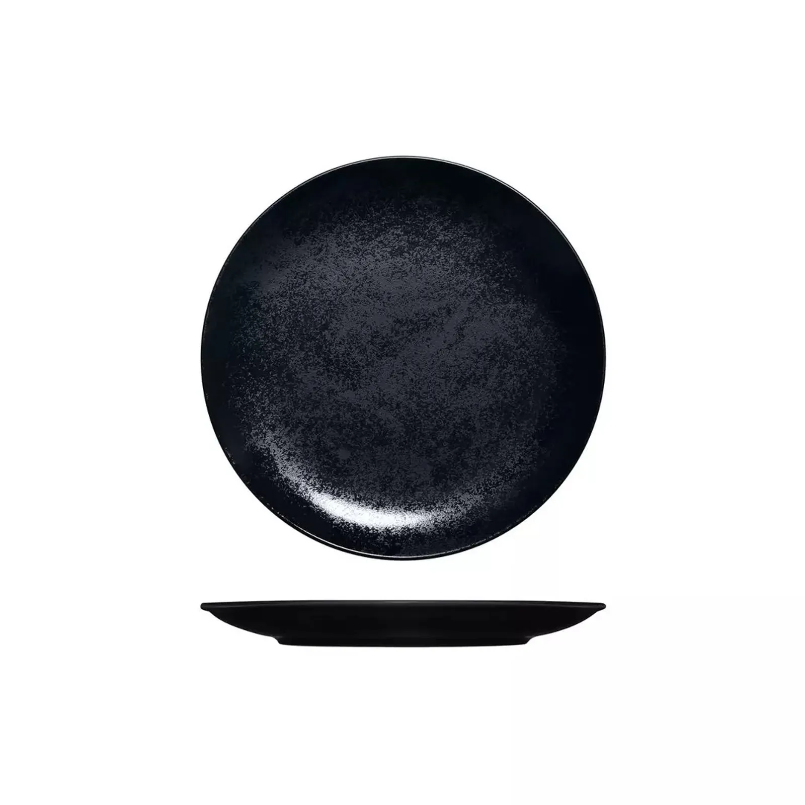 Rak Porcelain RK3210-BK Karbon Black - Round Coupe Plate 210mm