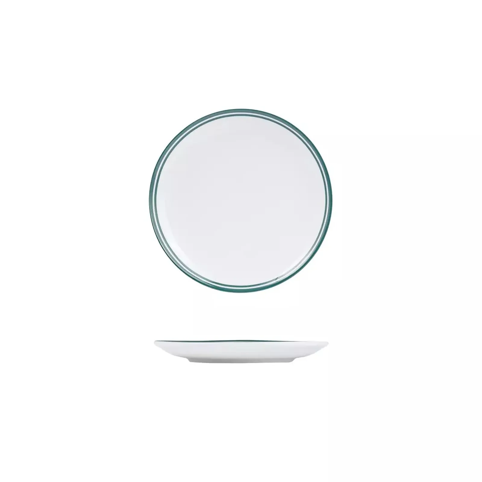 Rak Porcelain NPR18-G Nano Cru Green - Round Coupe Plate 180mm