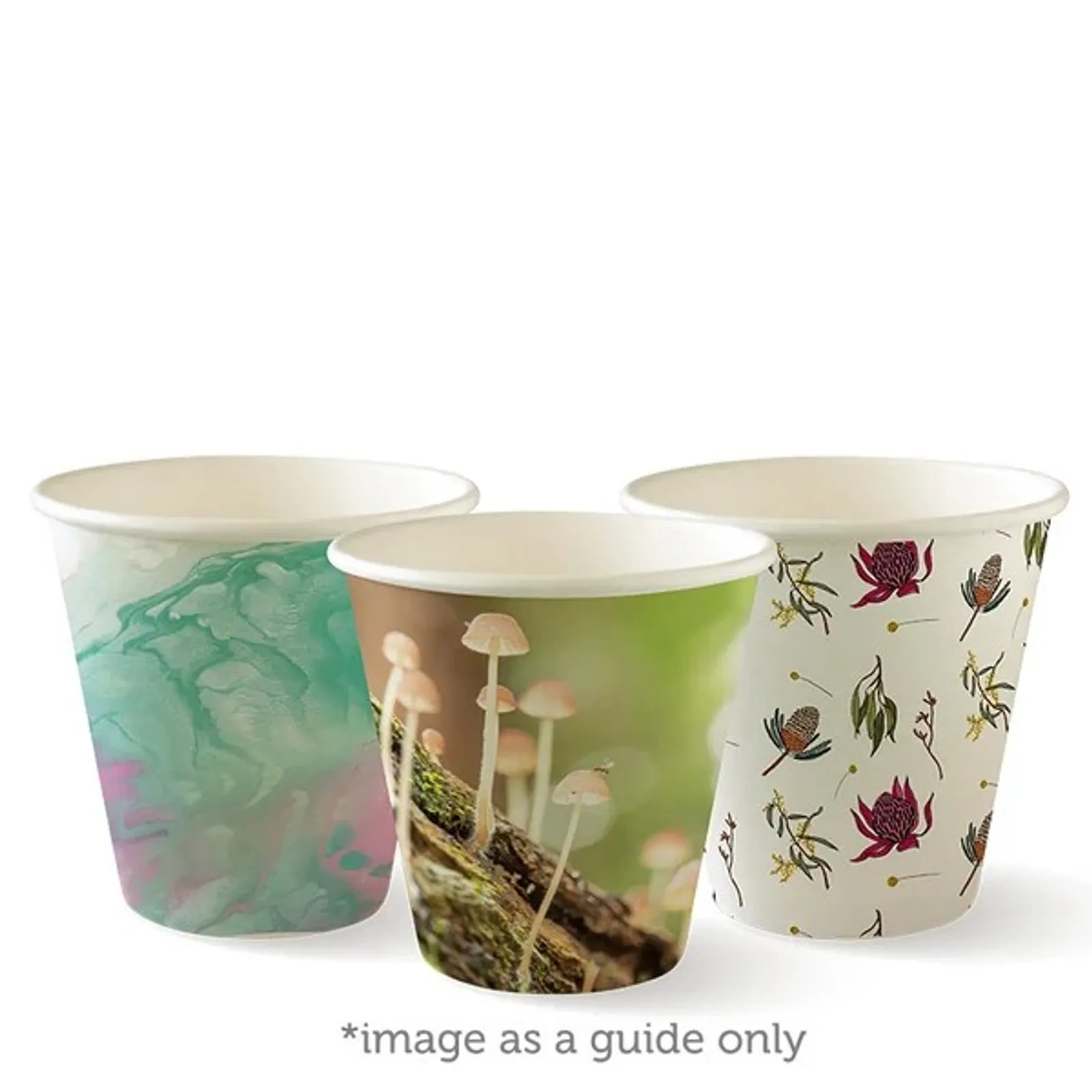 BioPak BC-8(90)-ART - 280ml / 8oz Art Series Single Wall Hot Cup
