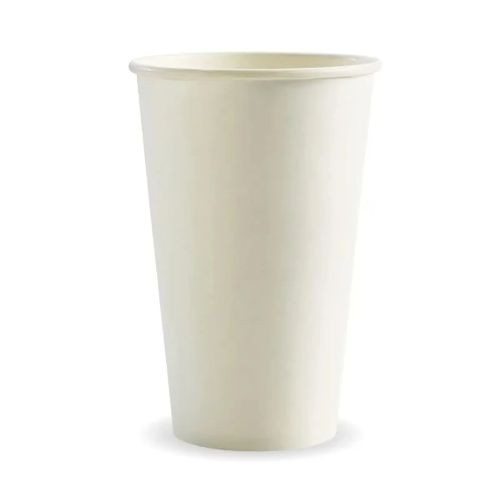 BioPak BC-16W - 510ml / 16oz White Single Wall Hot Cup