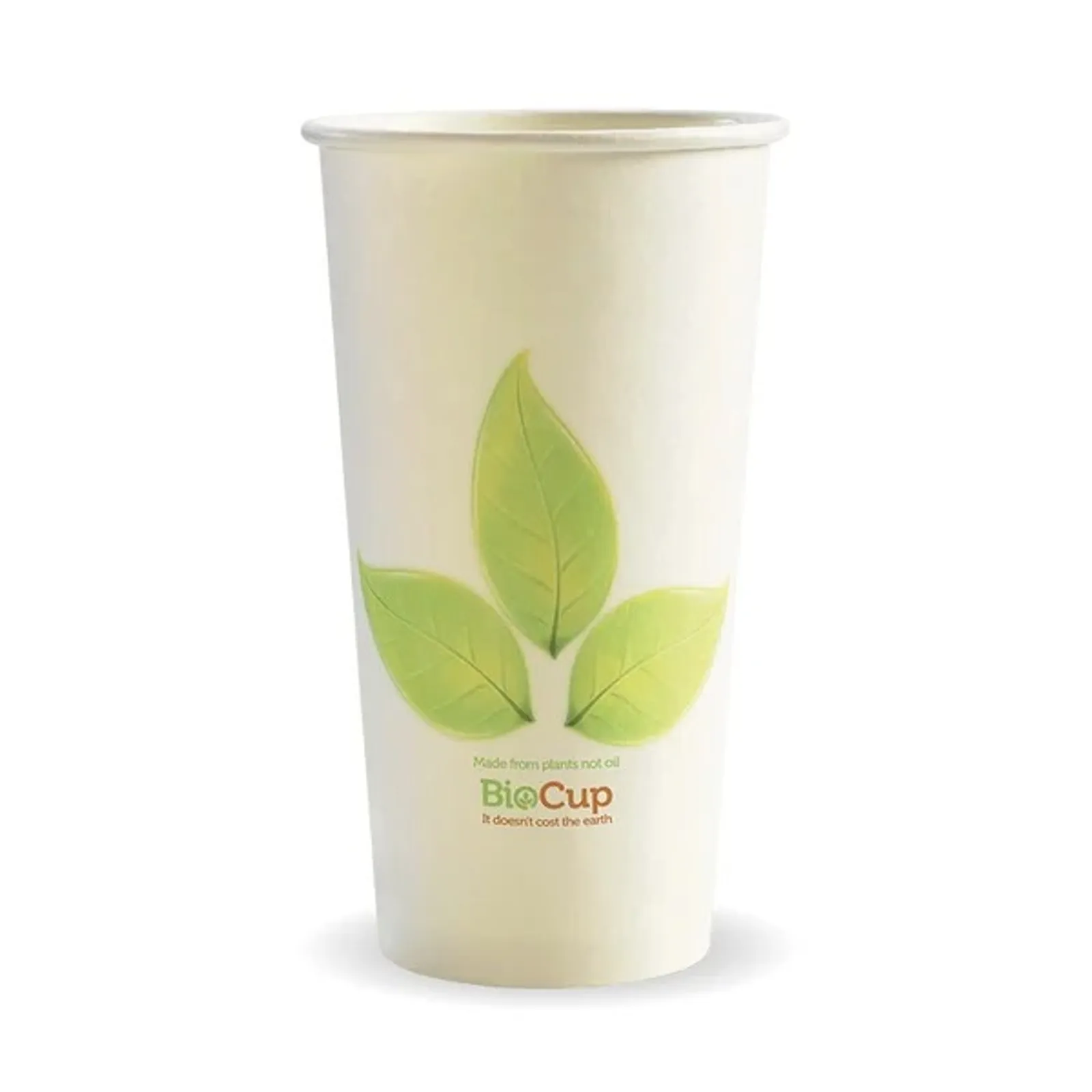 BioPak BC-20 - 595ml / 20oz Leaf Single Wall Hot Cup