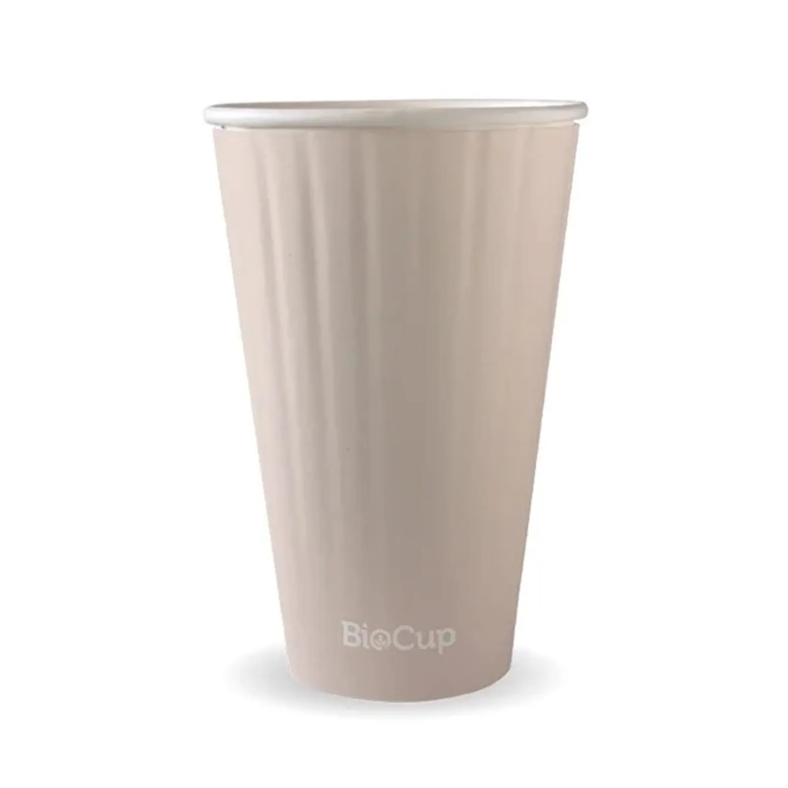 BioPak ABC-16DW - 460ml / 16oz Stone Double Wall Hot Cup